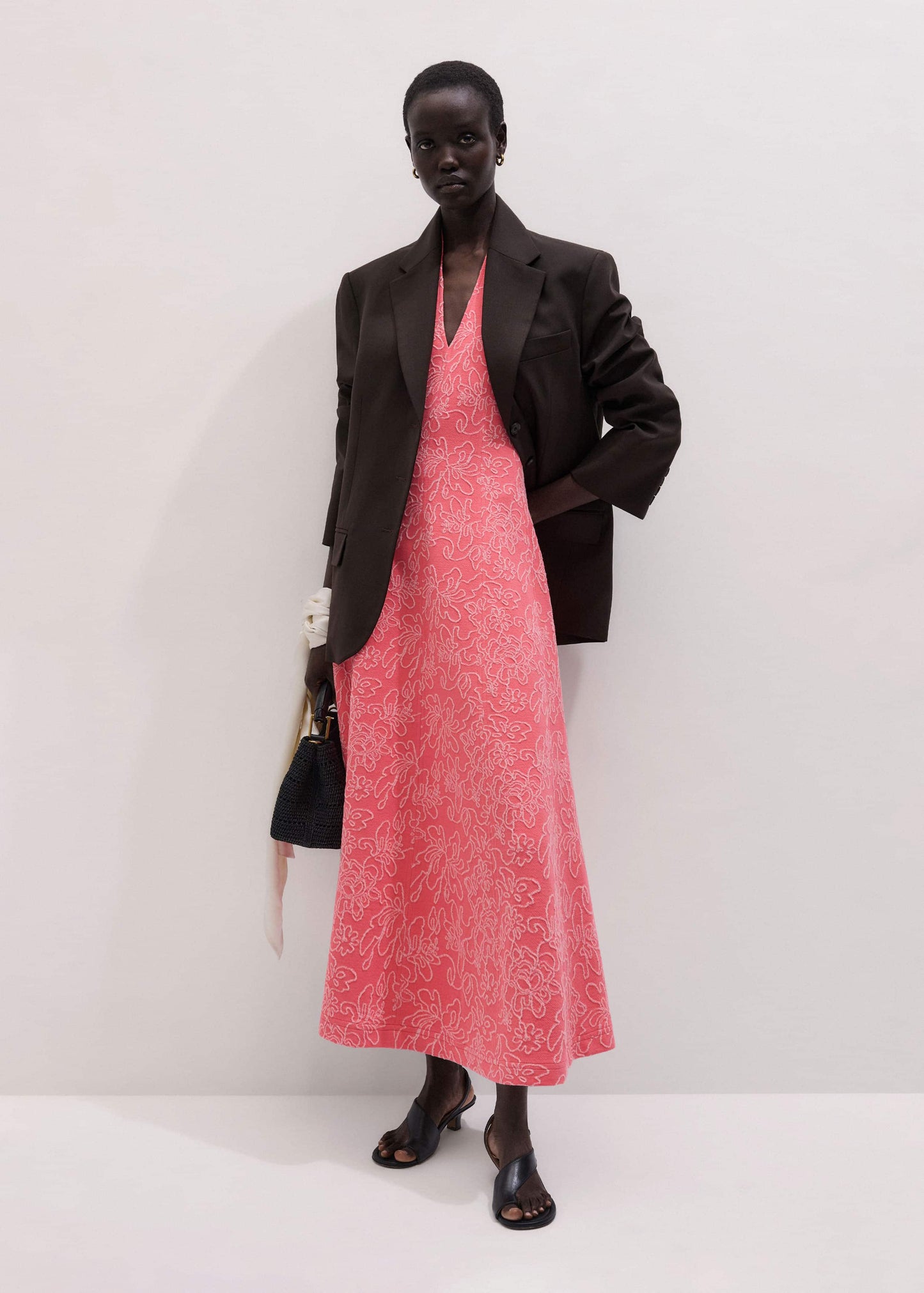 ME and EM Clothing Pink Panelled Fit + Flare Maxi Dress | ME+ME