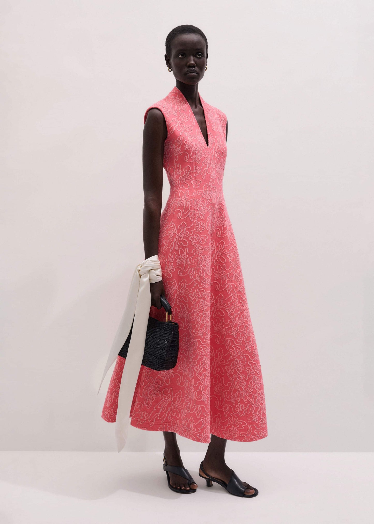 ME and EM Clothing Pink Panelled Fit + Flare Maxi Dress | ME+ME