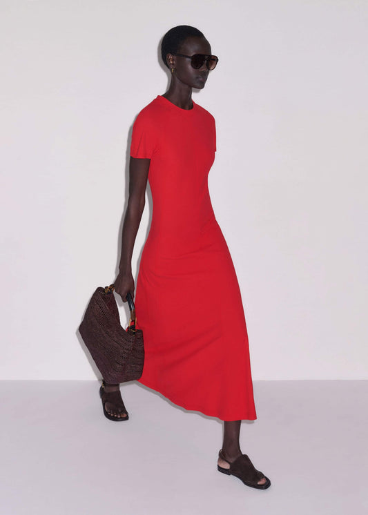 ME and EM Clothing Red Raglan Sleeve Maxi Dress