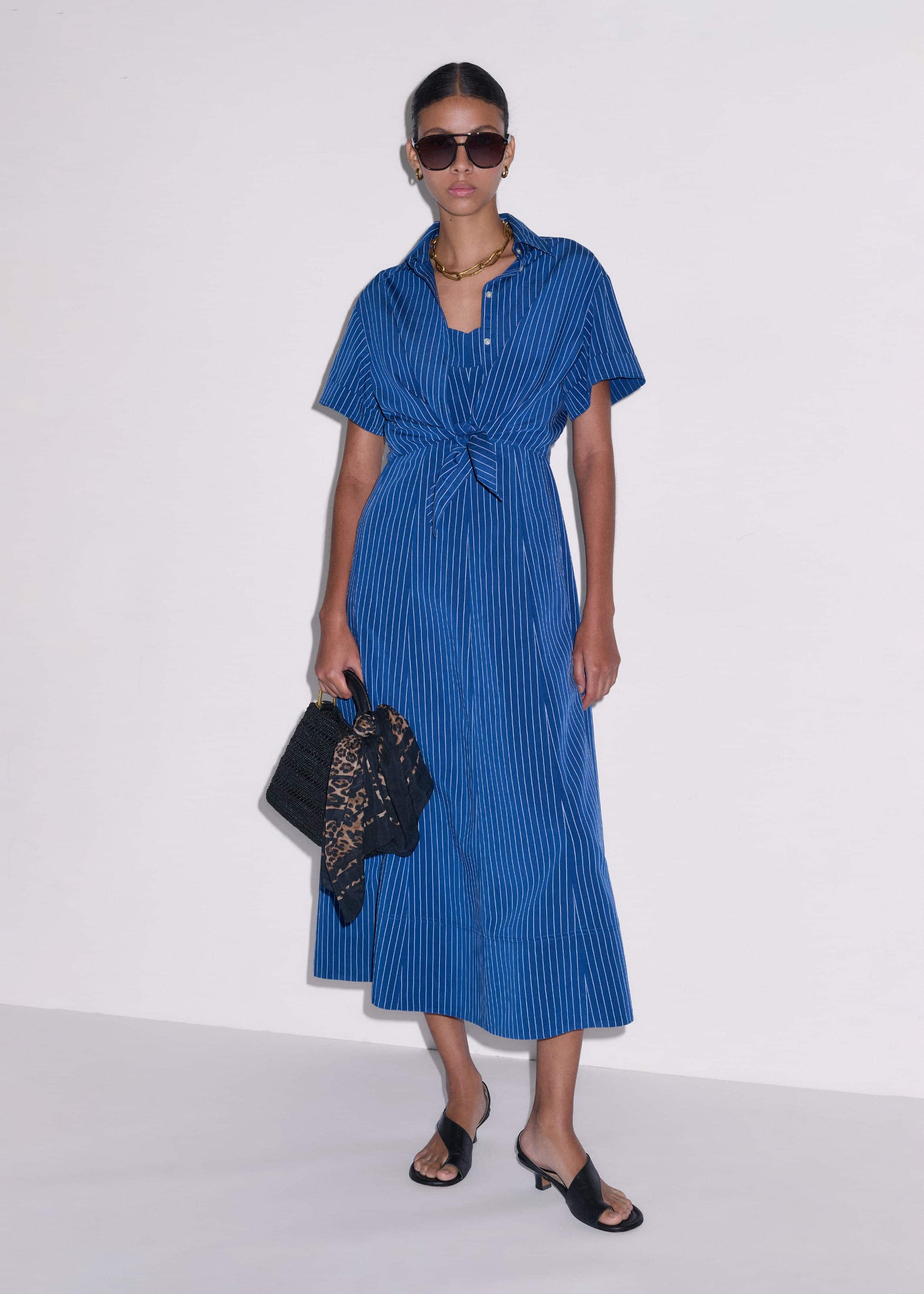 ME and EM Clothing Blue 2-In-1 Fit + Flare Maxi Dress