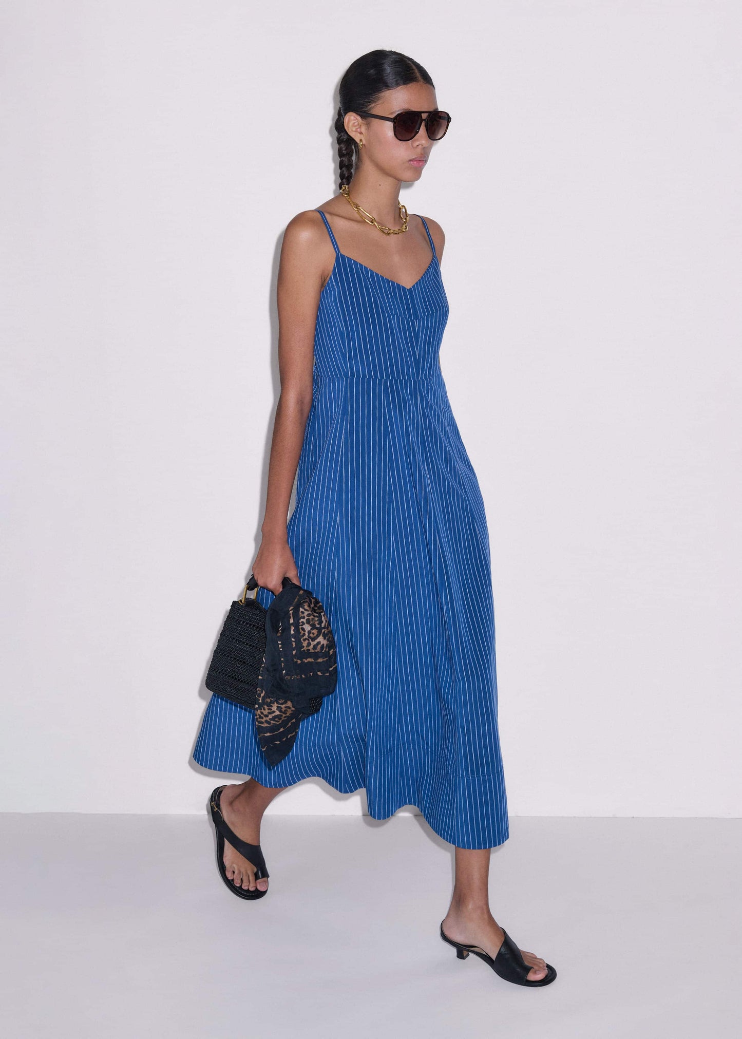 ME and EM Clothing Blue 2-In-1 Fit + Flare Maxi Dress