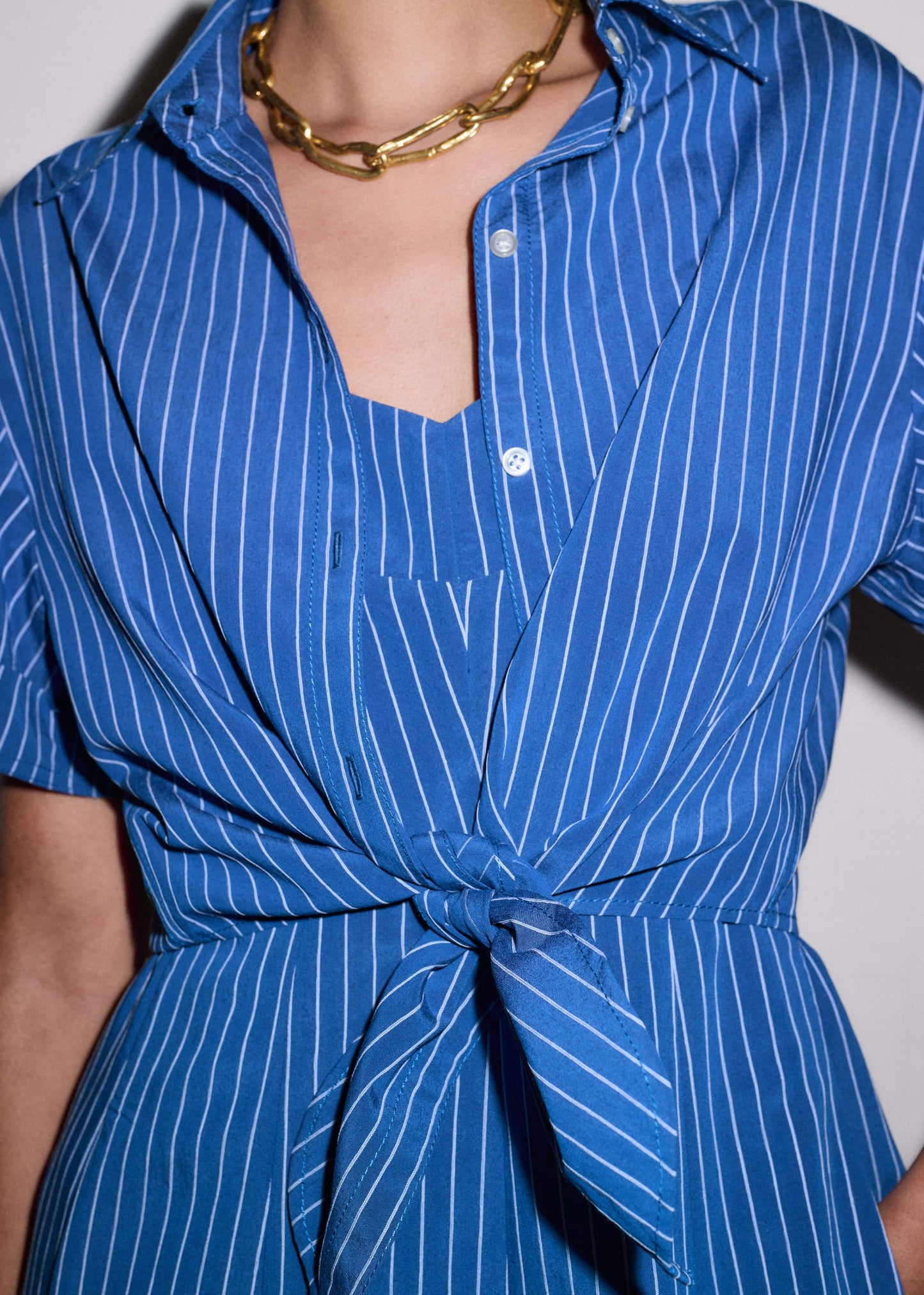 ME and EM Clothing Blue 2-In-1 Fit + Flare Maxi Dress
