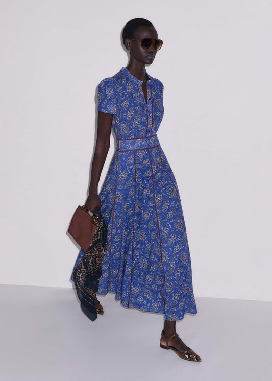 ME and EM Clothing Blue Fit + Flare Maxi Dress