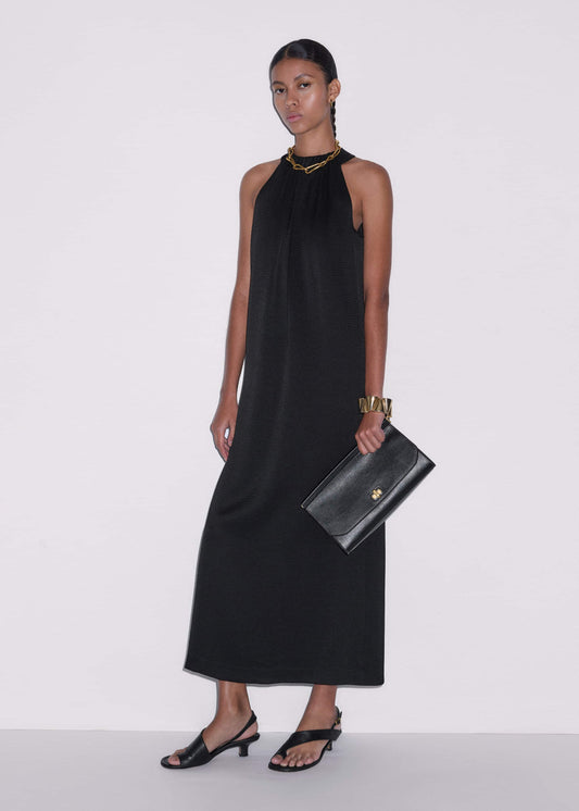 ME and EM Clothing Black Halterneck Maxi Dress