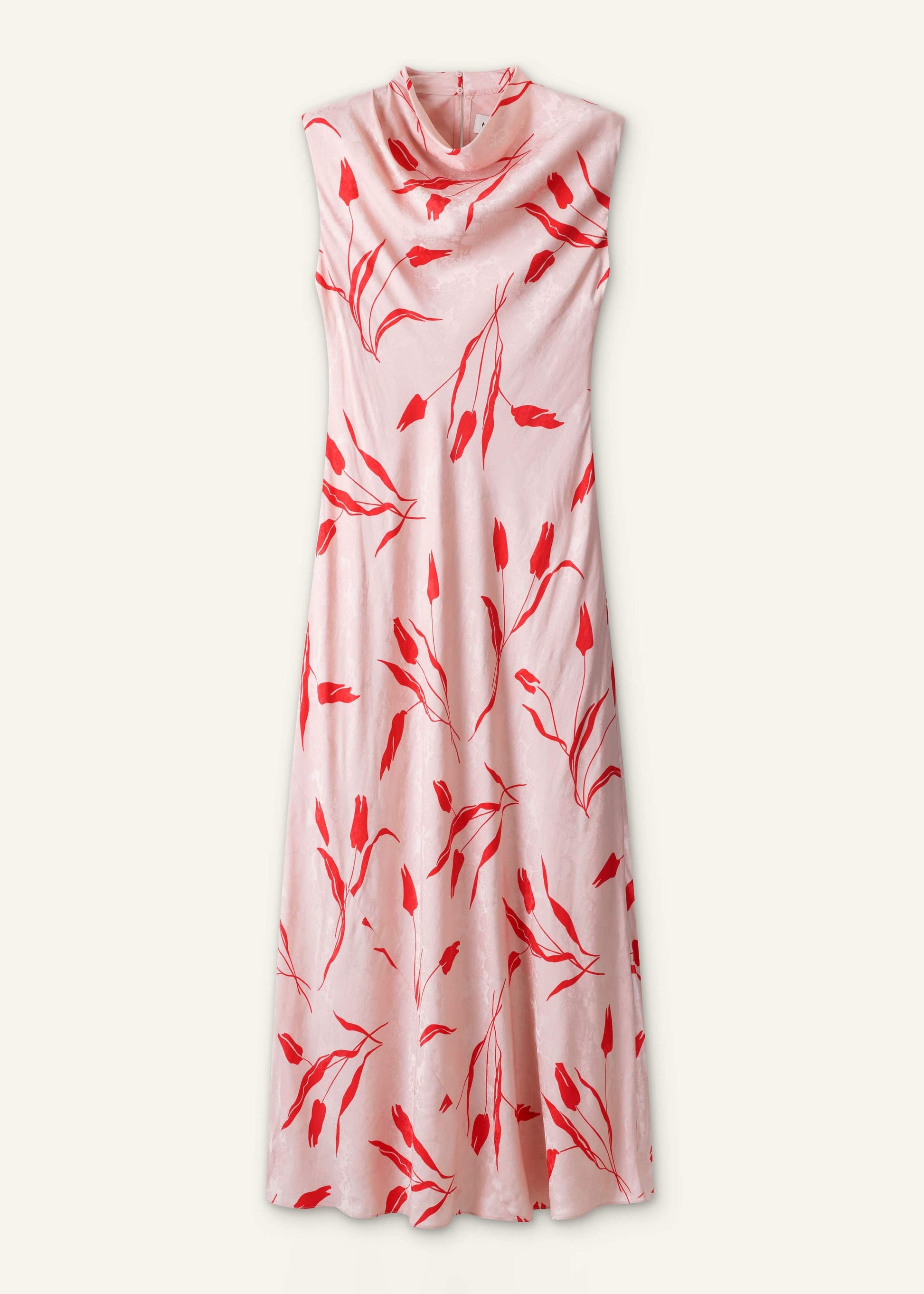 ME and EM Clothing Pink Bias Cut Maxi Dress