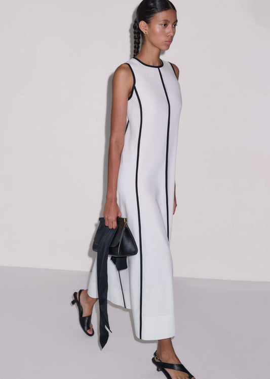 ME and EM Clothing White Crease-Less Linen Effortless Maxi Dress