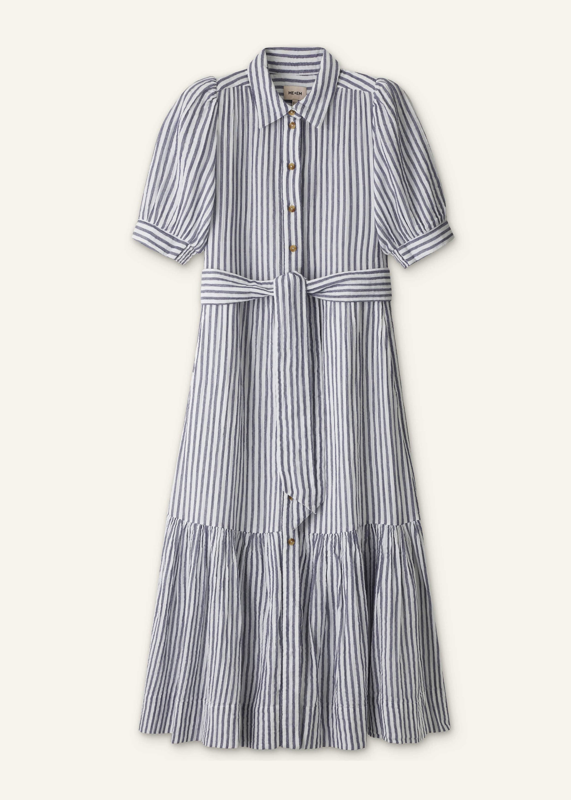 ME and EM Clothing Navy Midi Shirt Dress
