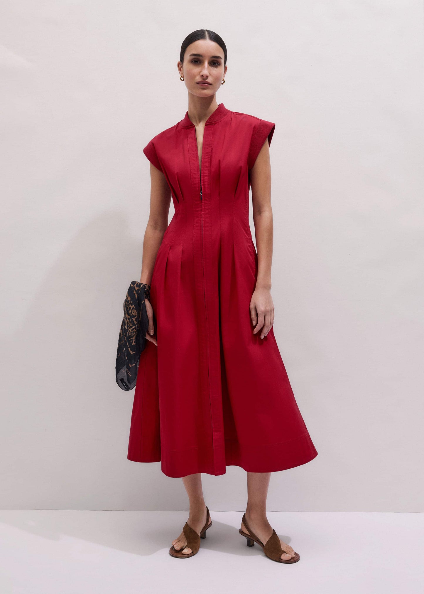 ME and EM Clothing Red Sporty Smart Midi Dress
