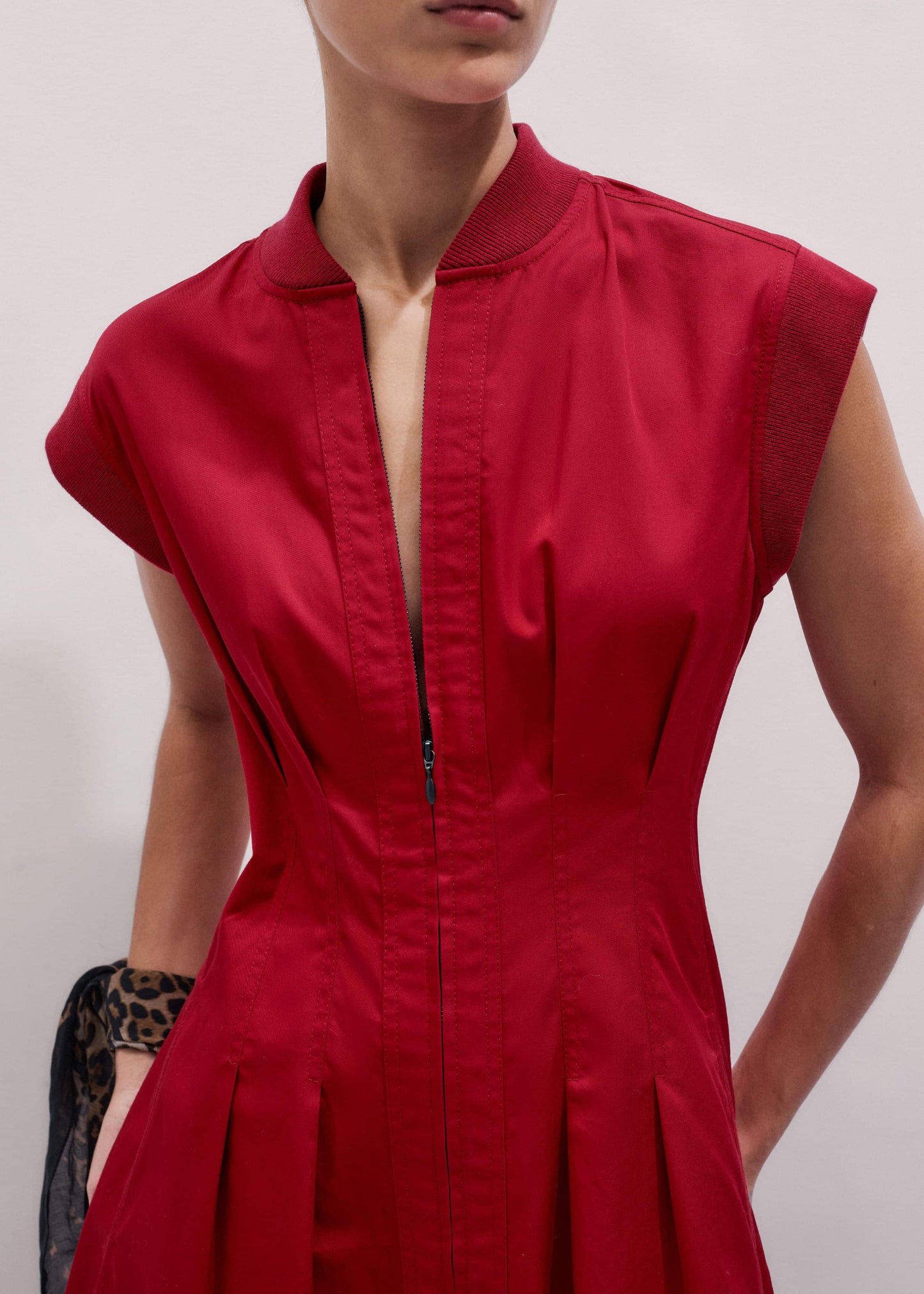 ME and EM Clothing Red Sporty Smart Midi Dress