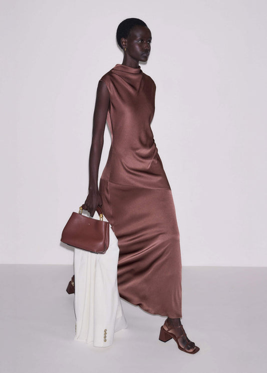 ME and EM Clothing Cinnamon Bias Cut Full Length Dress