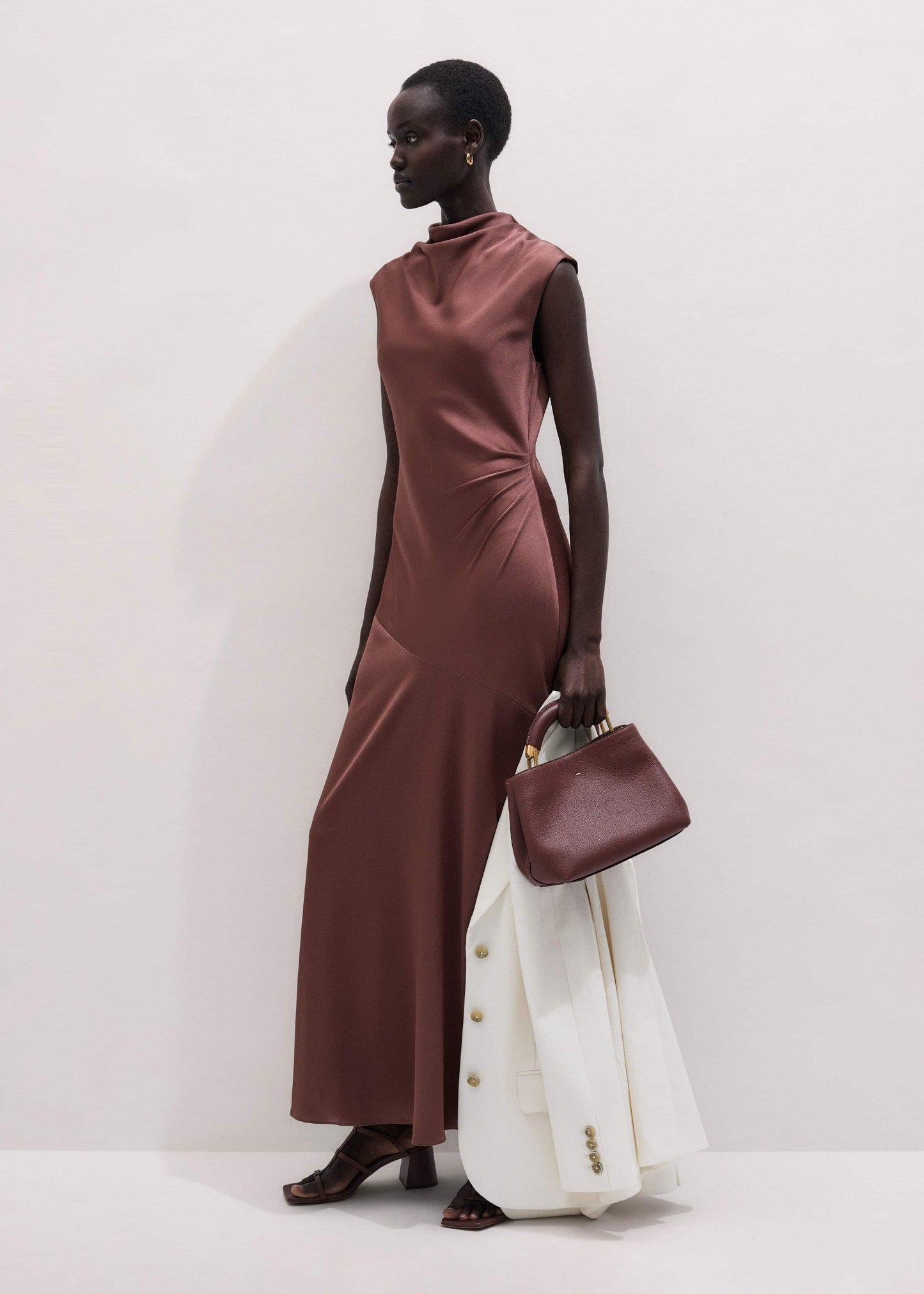 ME and EM Clothing Cinnamon Bias Cut Full Length Dress