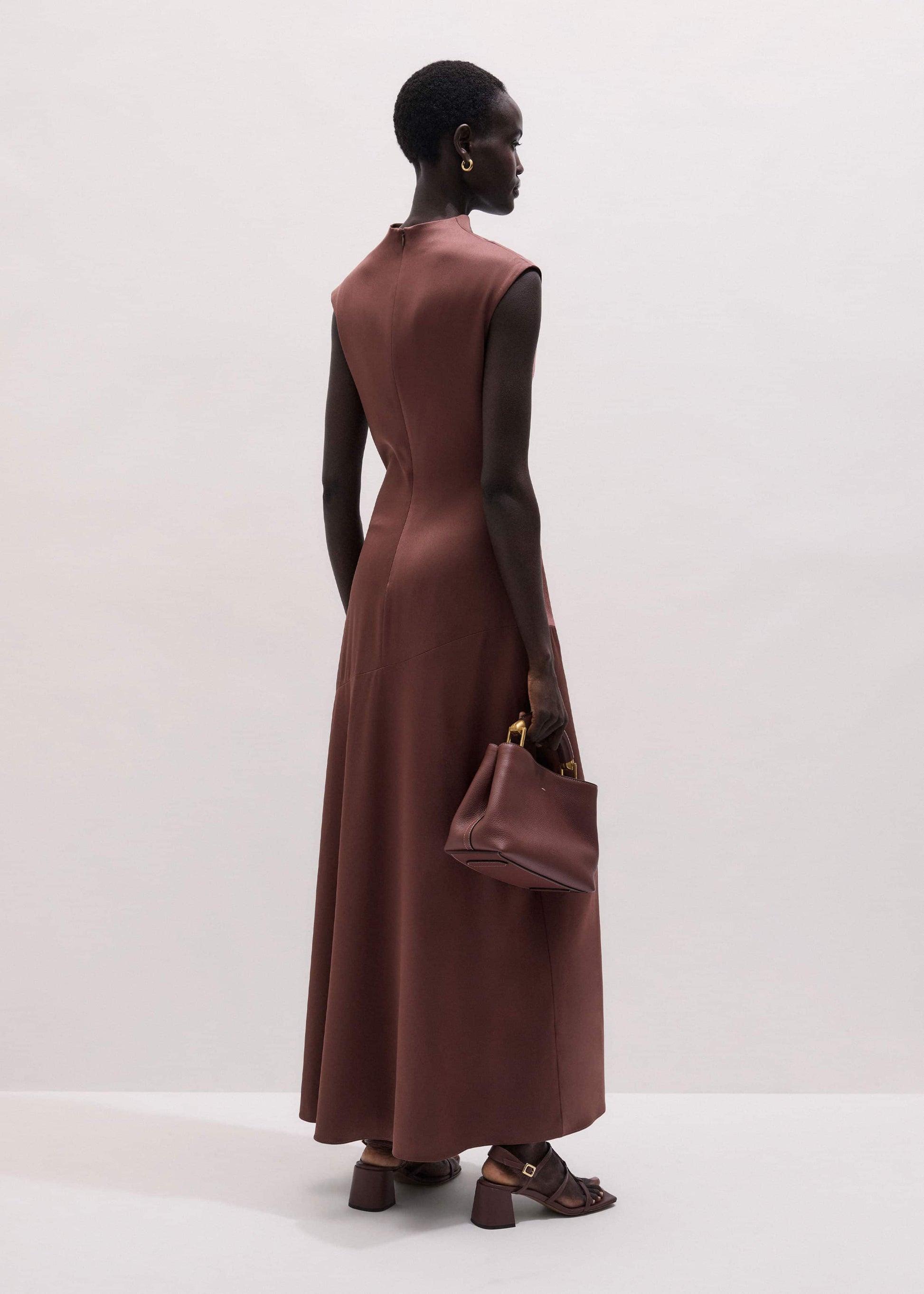 ME and EM Clothing Cinnamon Bias Cut Full Length Dress