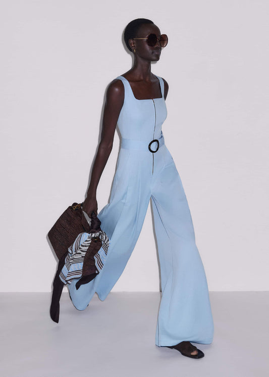 ME and EM Clothing Blue Wide-Leg Jumpsuit