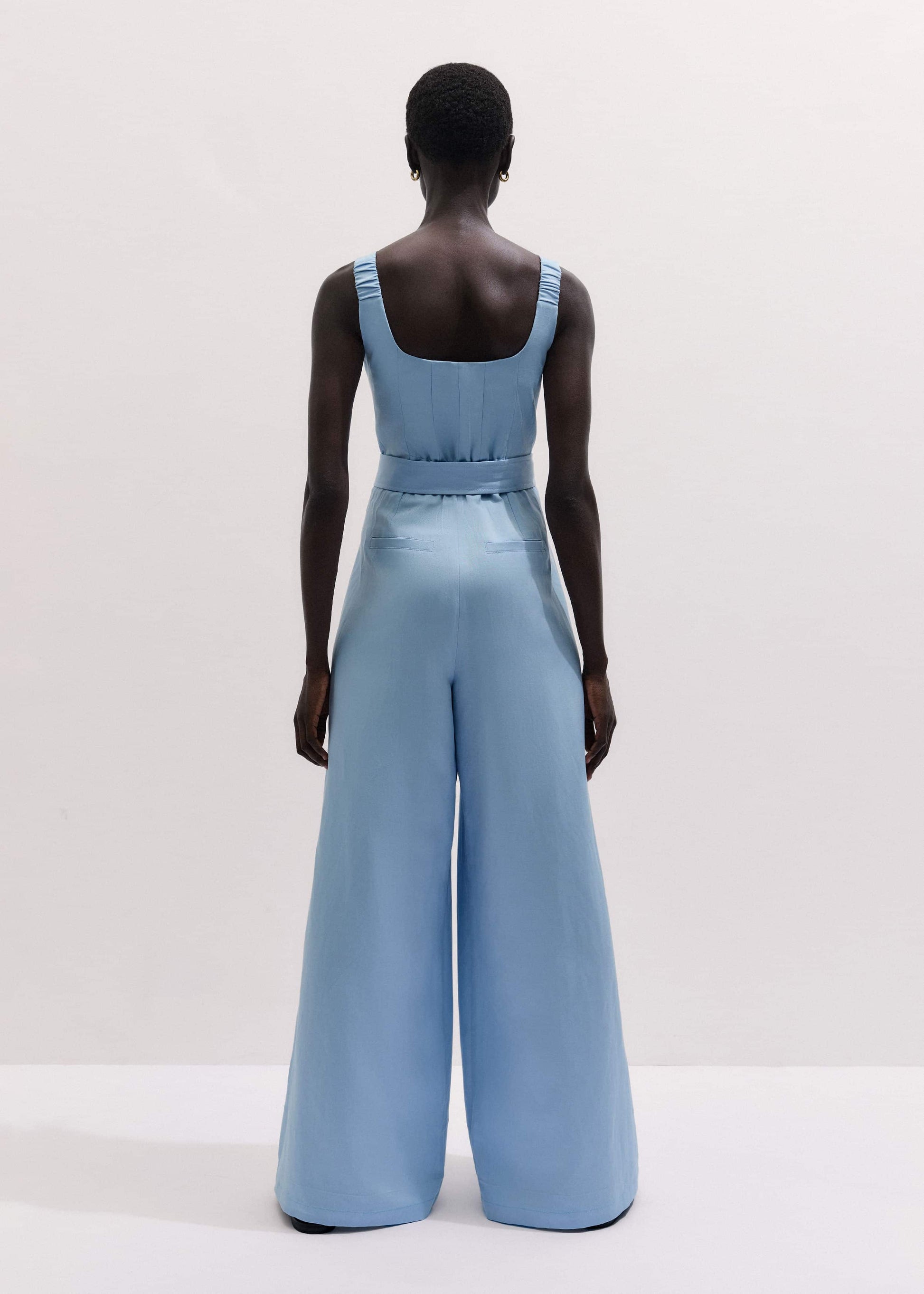 ME and EM Clothing Blue Wide-Leg Jumpsuit