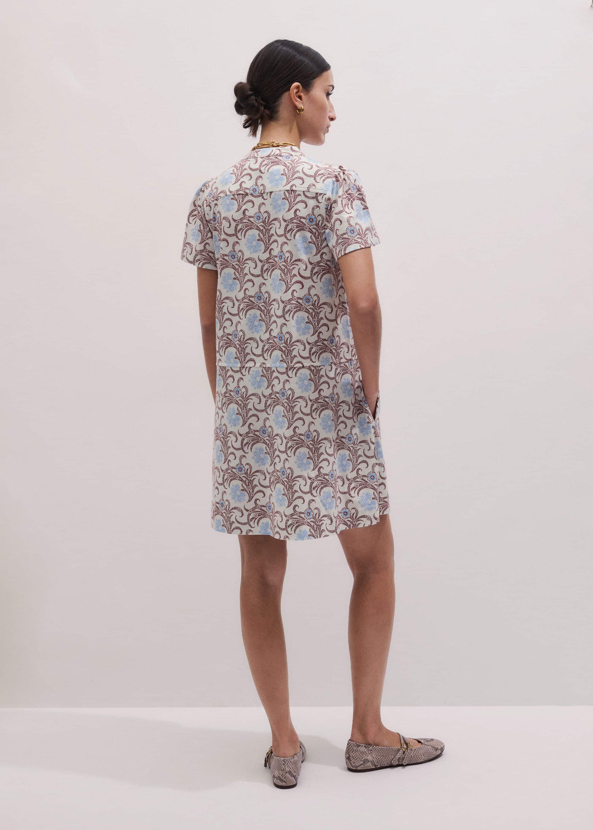 ME and EM Clothing Cream Summer Swing Dress