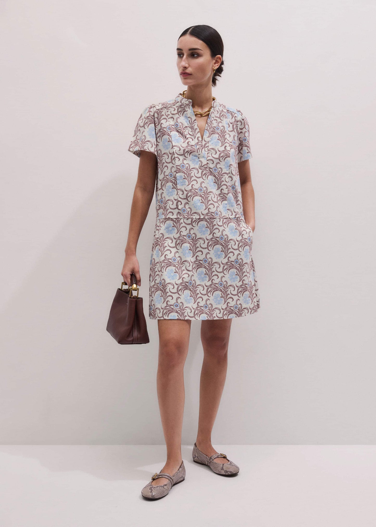 ME and EM Clothing Cream Summer Swing Dress