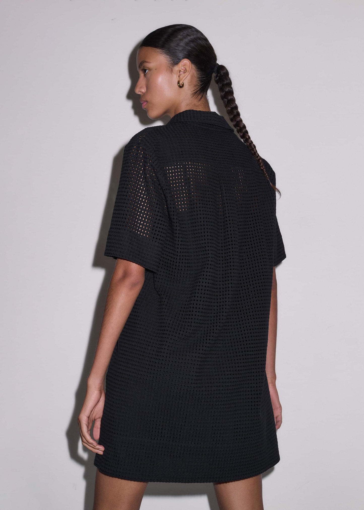 ME and EM Clothing Black Broderie Anglaise Short Dress