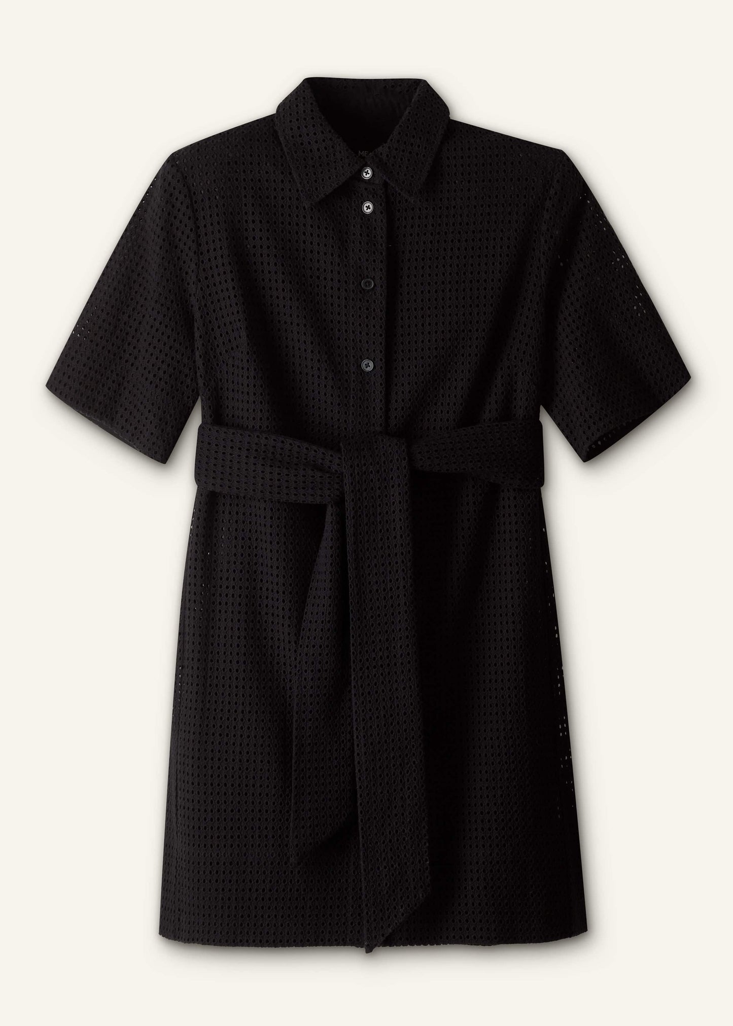 ME and EM Clothing Black Broderie Anglaise Short Dress