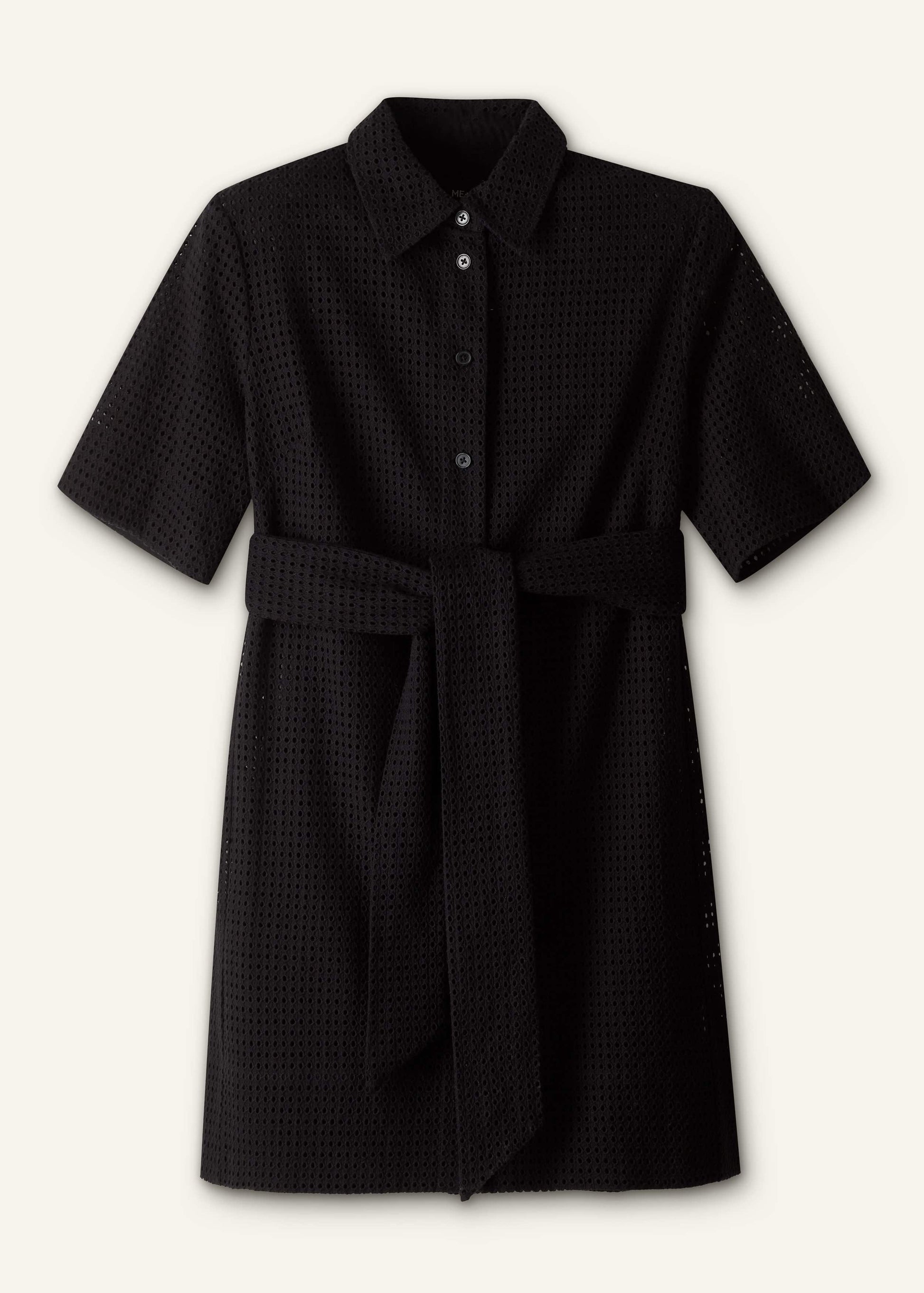 ME and EM Clothing Black Broderie Anglaise Short Dress