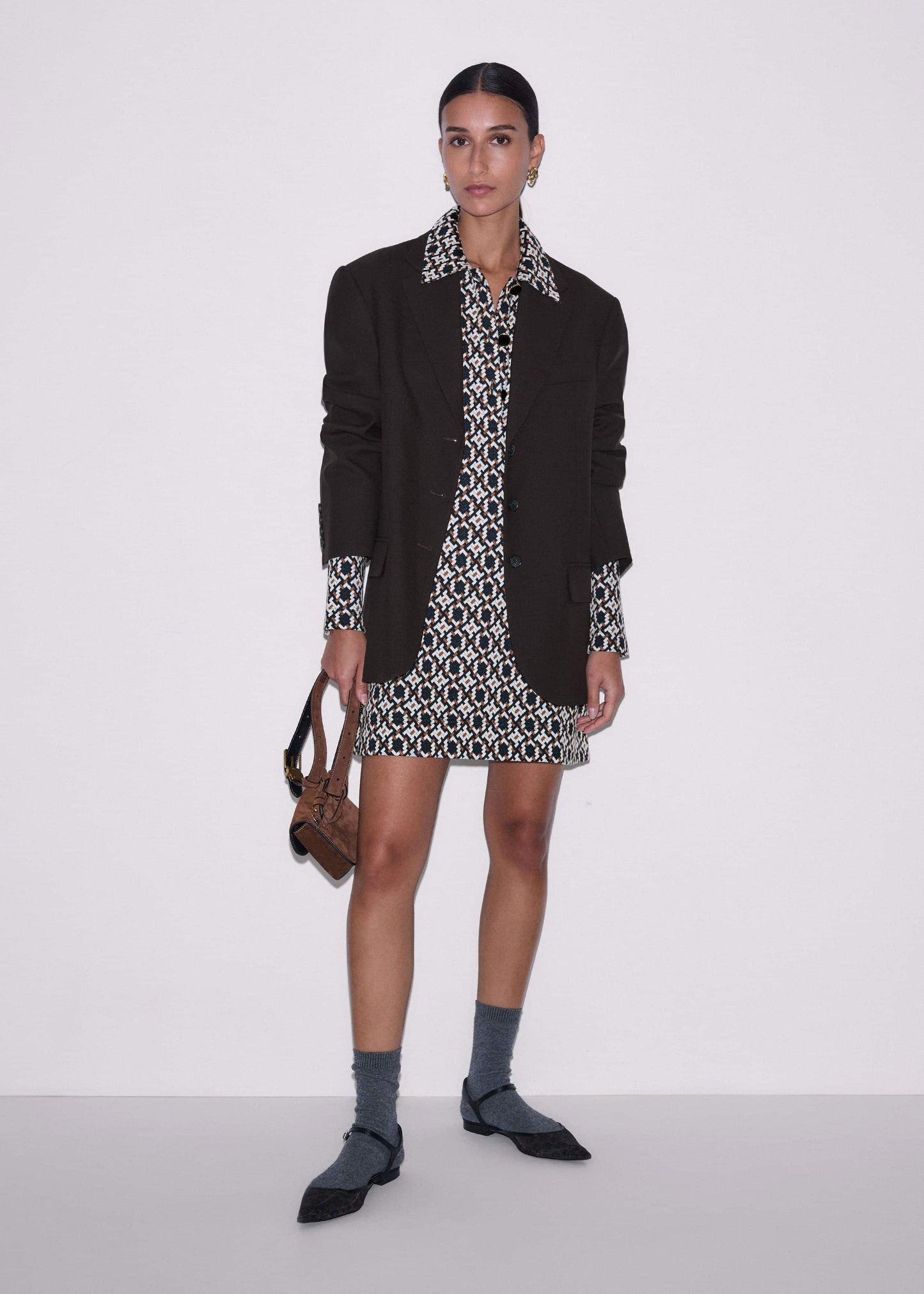 ME and EM Clothing ME+EM's Navy Graphic Jacquard Short A-Line Dress is crafted from soft jersey in a graphic blend of colors. Shop now.