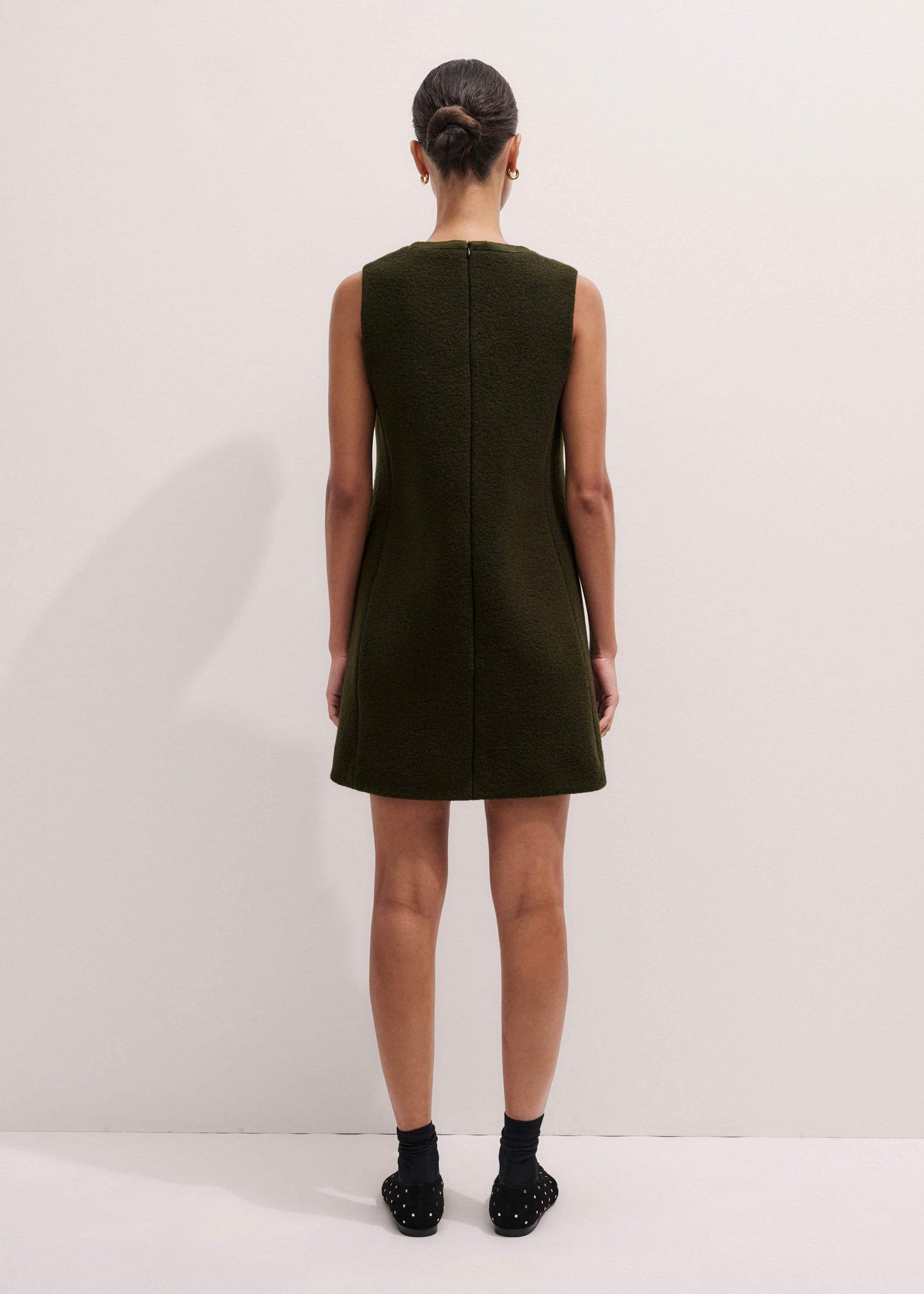 ME and EM Clothing Olive Green Shift Mini Dress