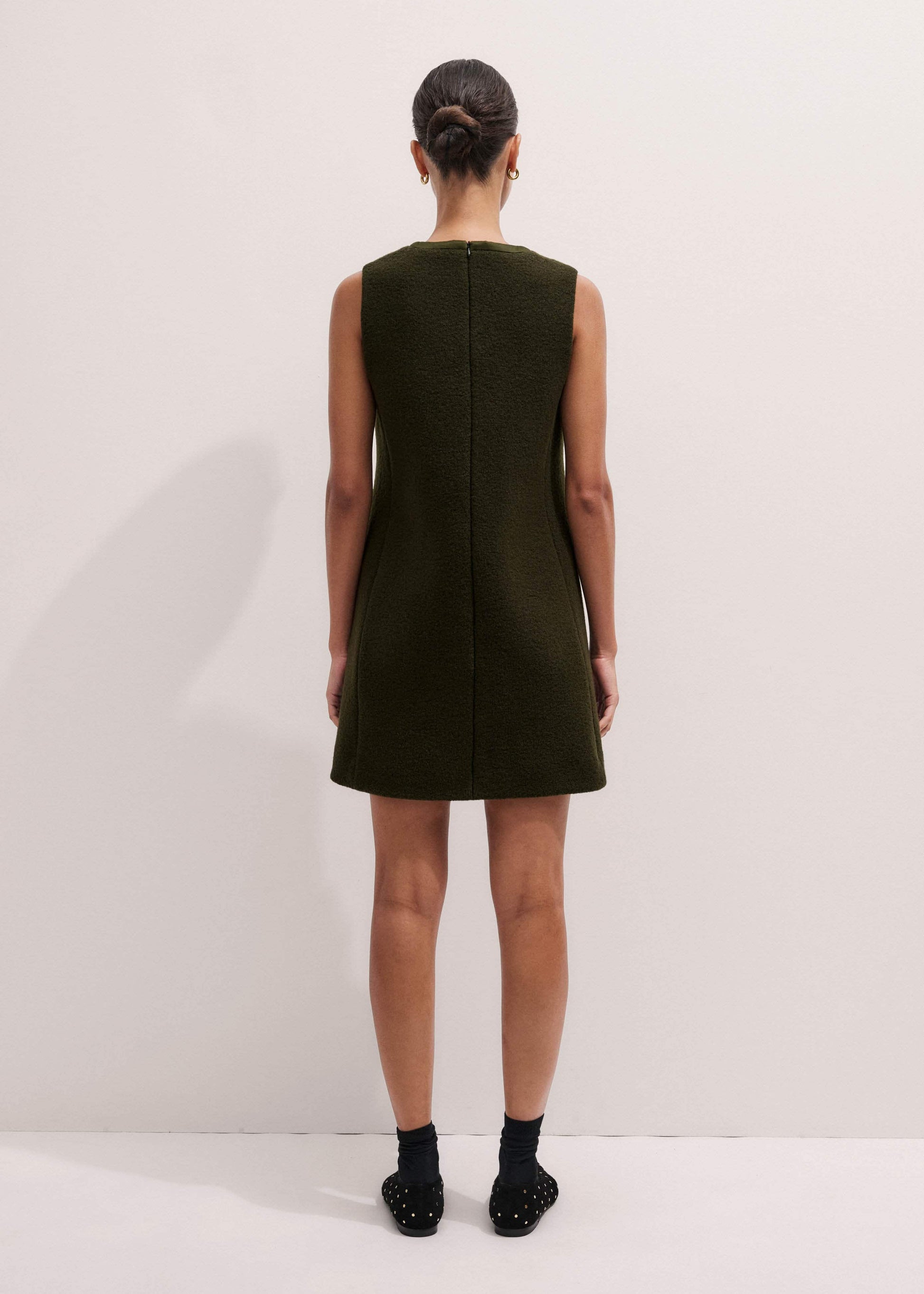 ME and EM Clothing Olive Green Shift Mini Dress