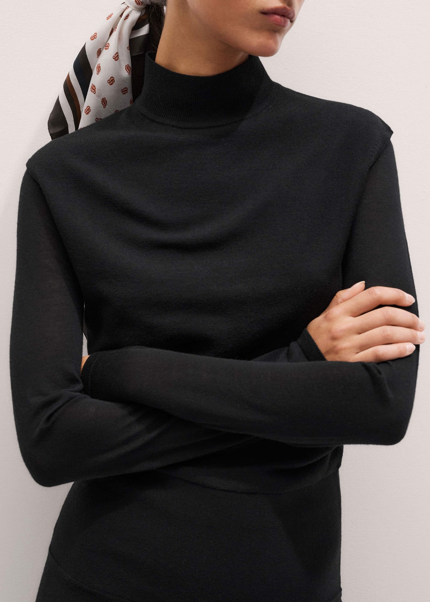 ME and EM Clothing Black High Neck Knit Maxi Dress + Layering Top