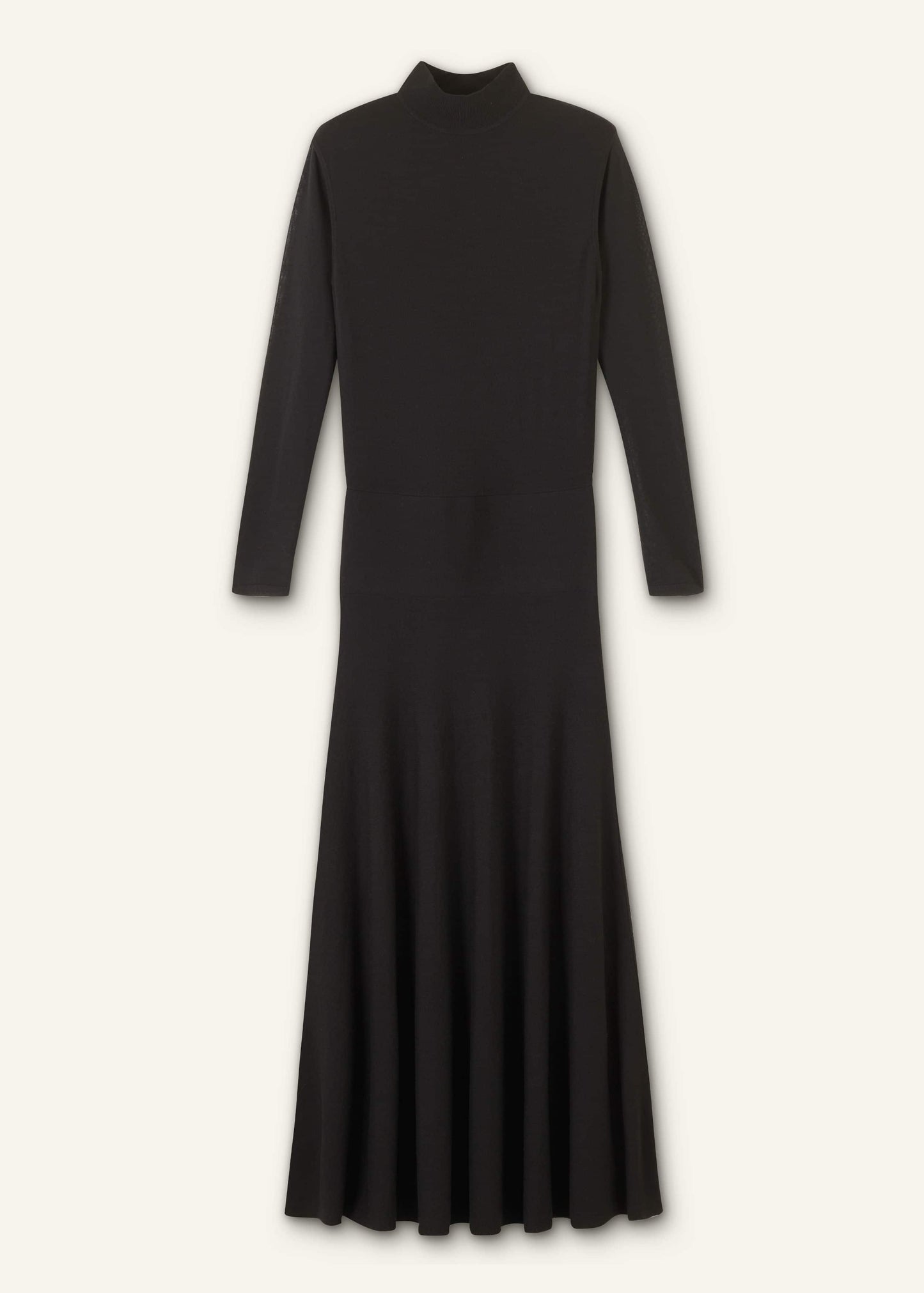 ME and EM Clothing Black High Neck Knit Maxi Dress + Layering Top