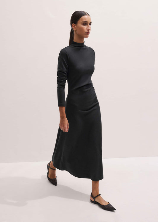 ME and EM Clothing Gray Gathered Maxi Dress