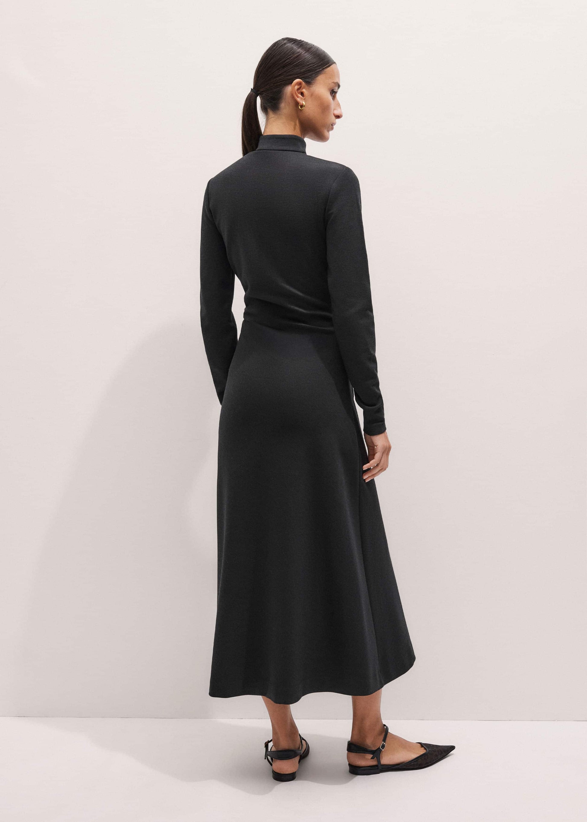 ME and EM Clothing Gray Gathered Maxi Dress