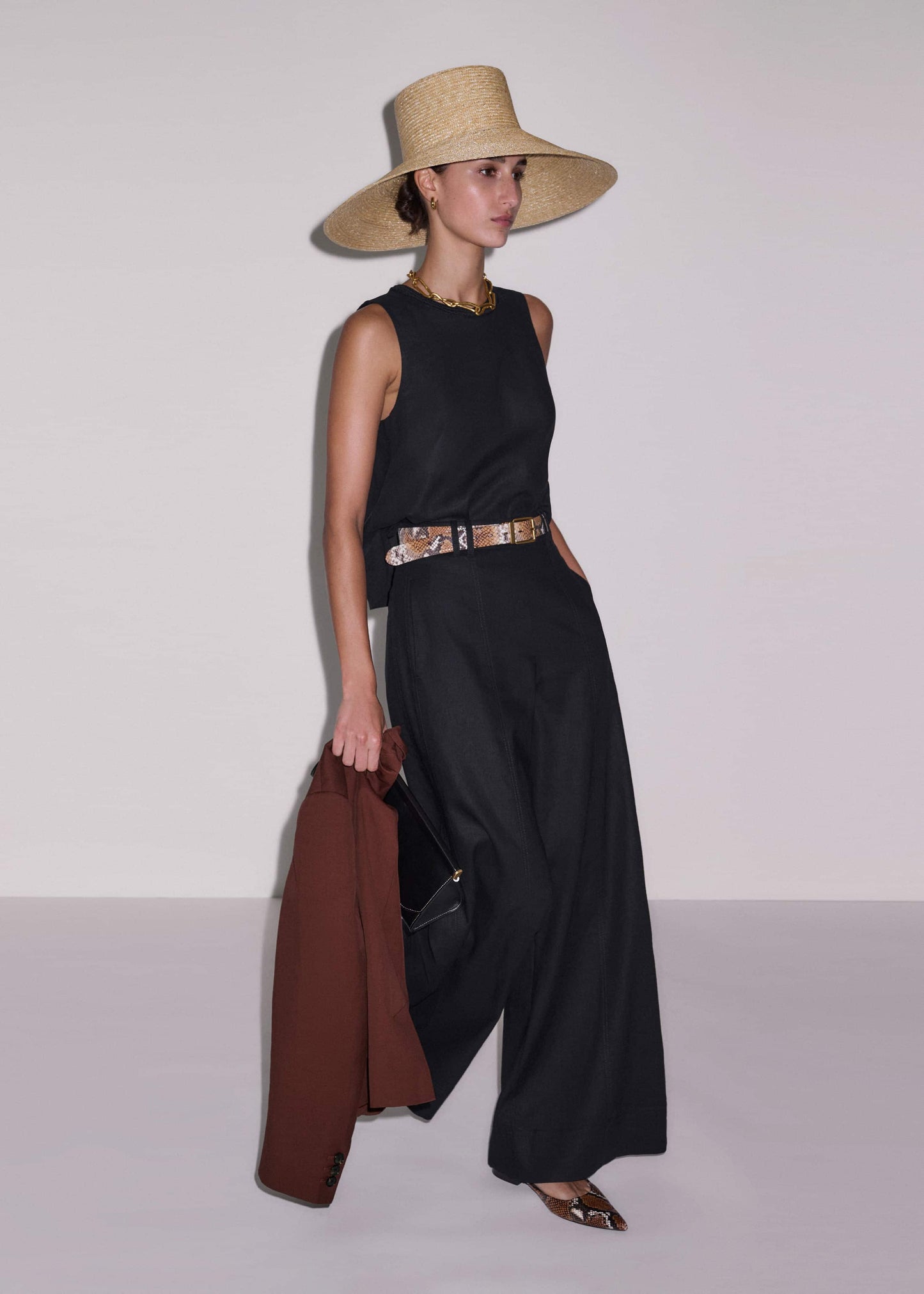 ME and EM Clothing Black Wide-Leg Pant