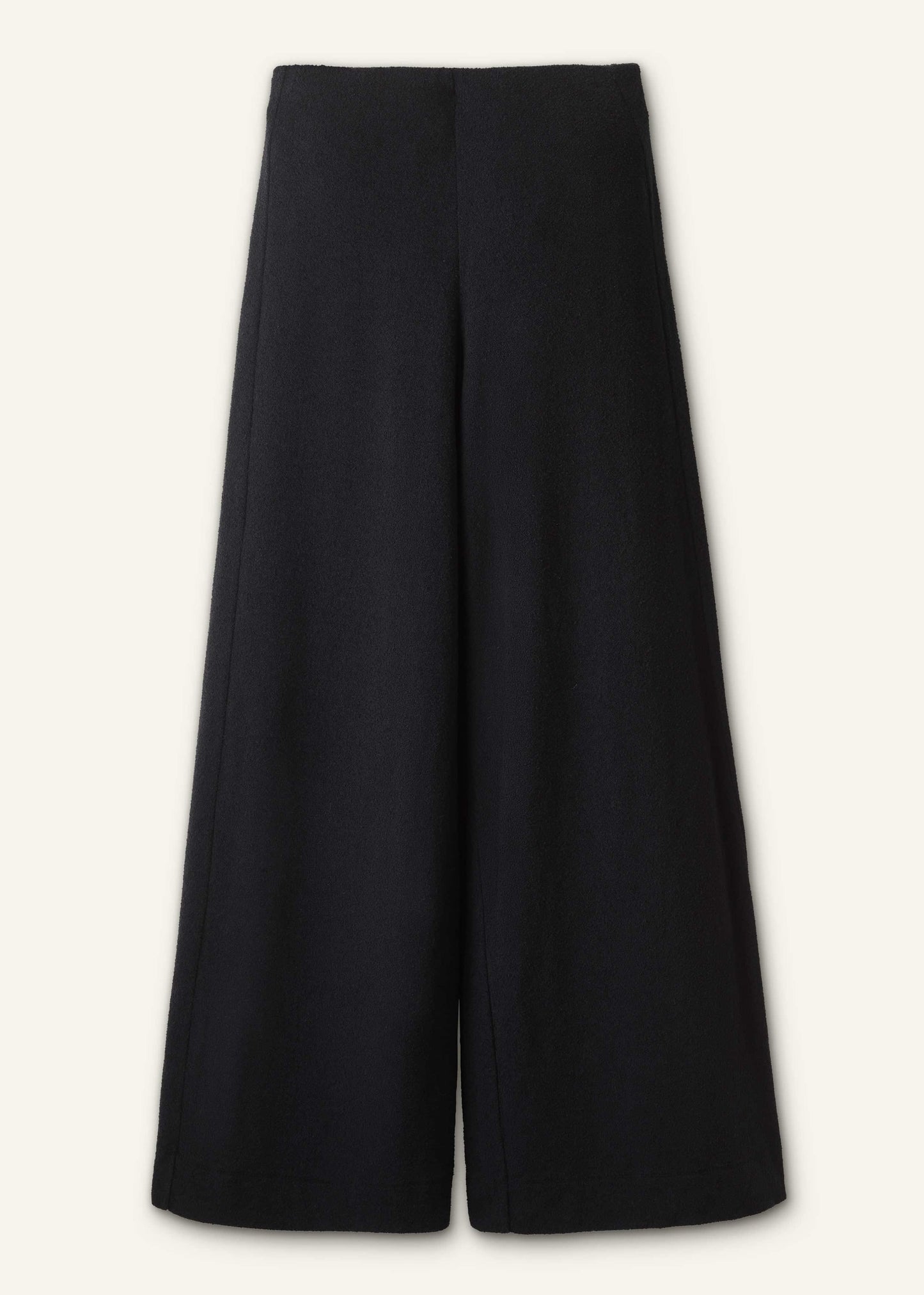 ME and EM Clothing Black Textured Wide-Leg Palazzo Pant