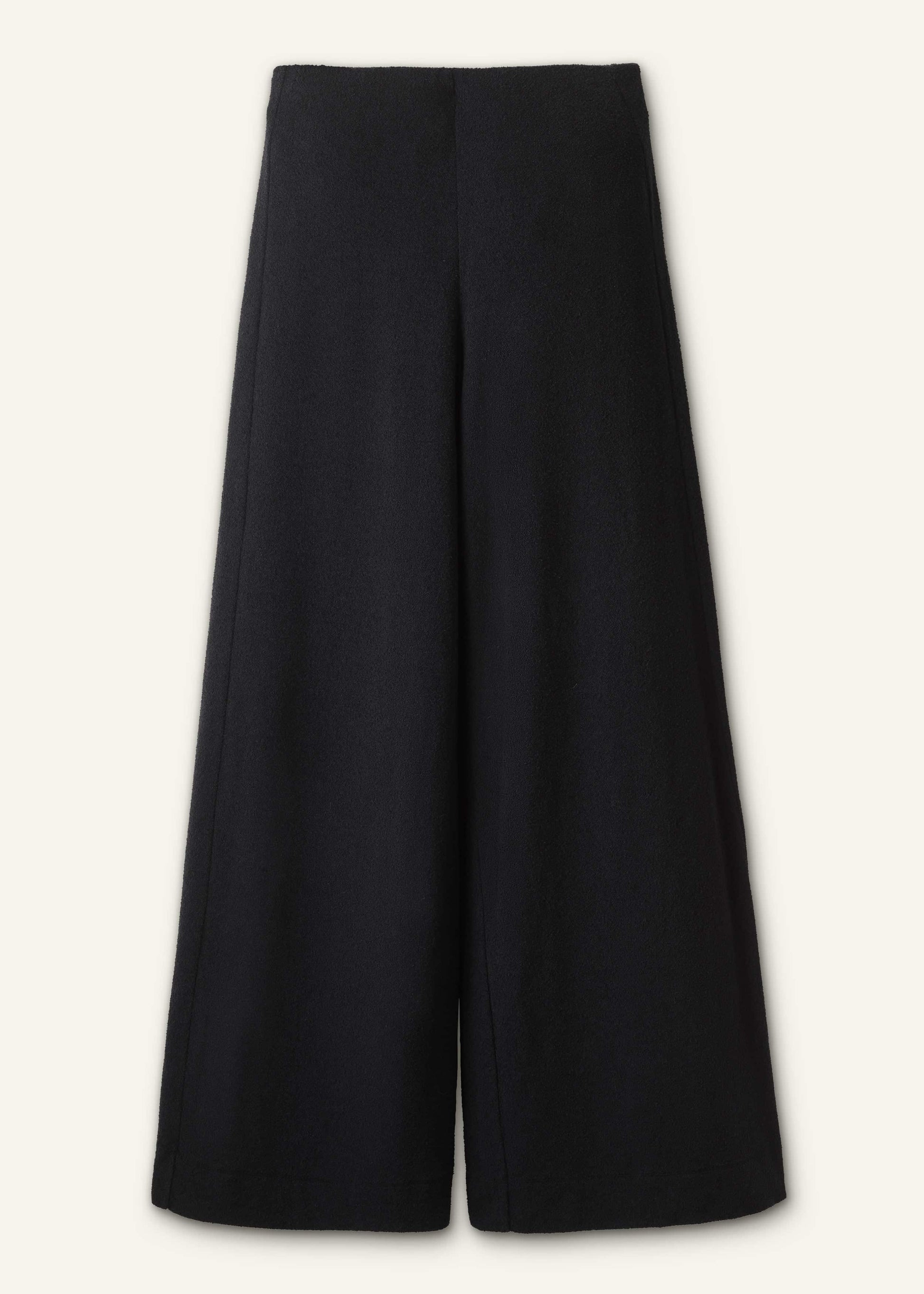 ME and EM Clothing Black Textured Wide-Leg Palazzo Pant