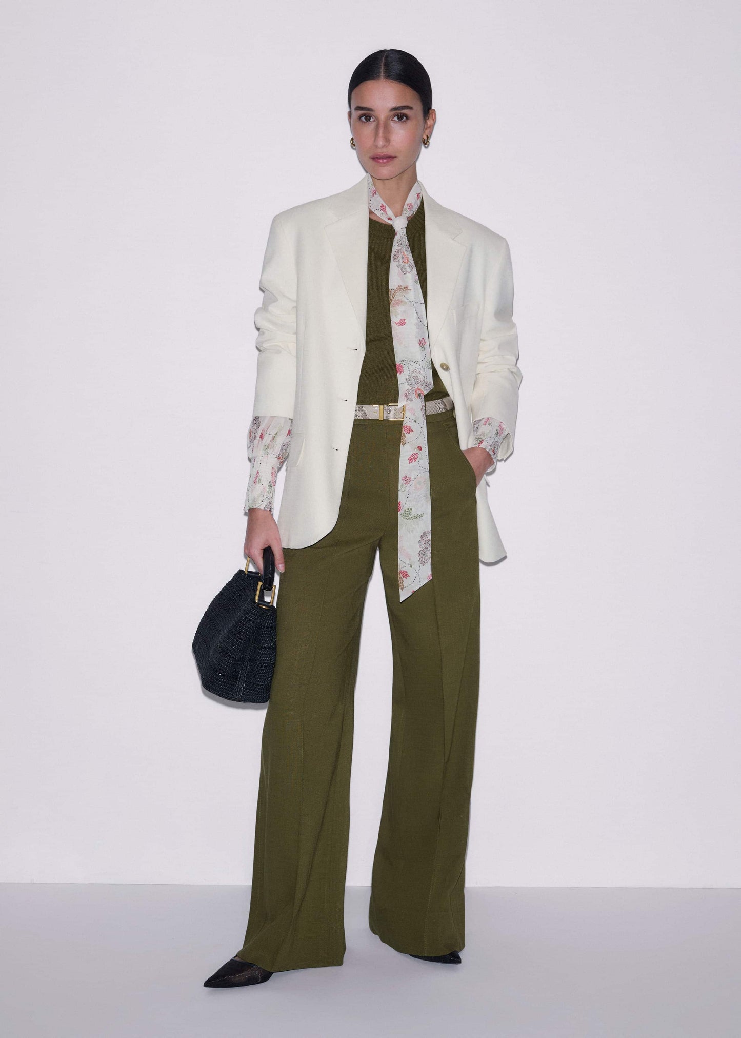 ME and EM Clothing Olive Green Forever Wide-Leg Pant