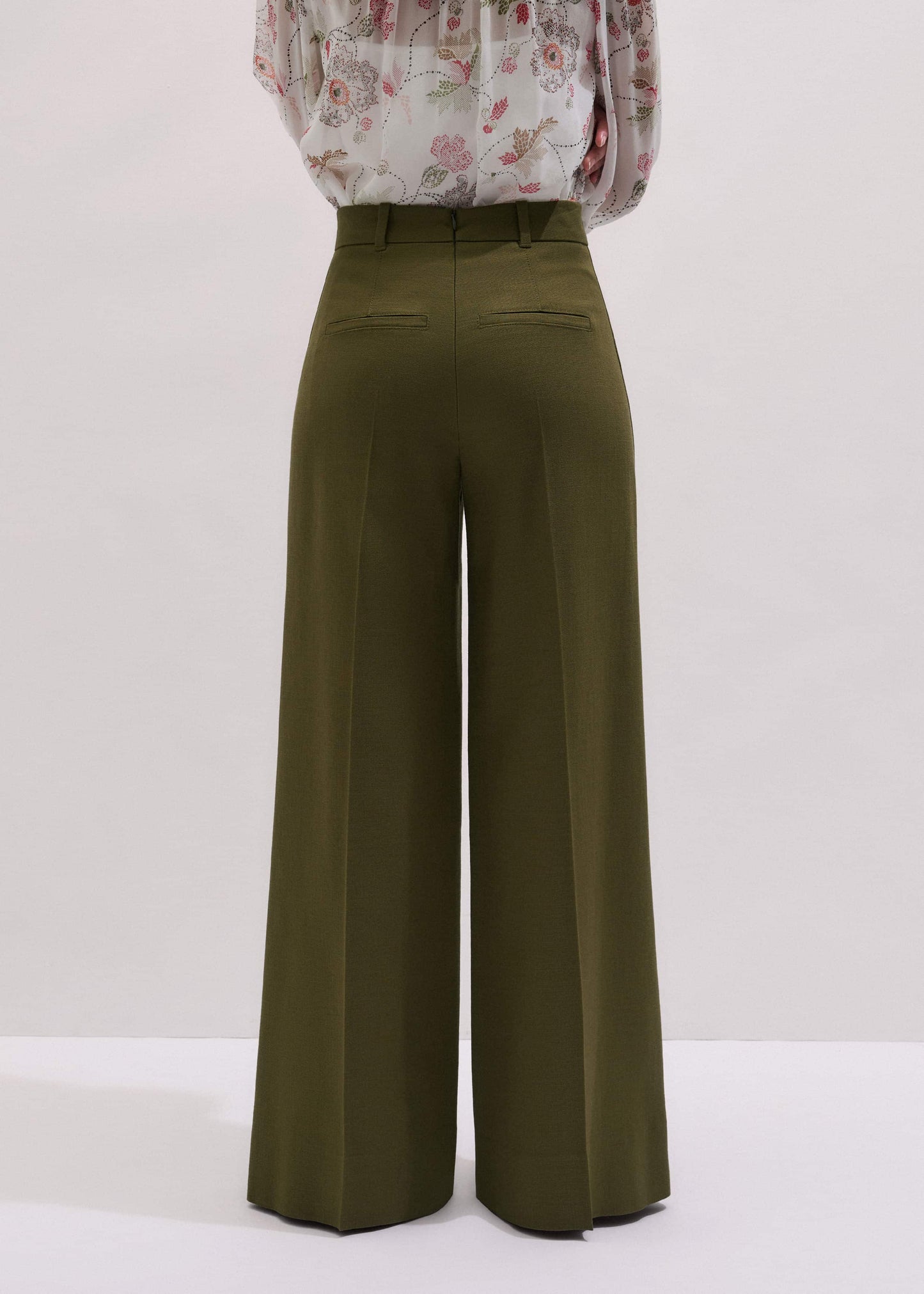 ME and EM Clothing Olive Green Forever Wide-Leg Pant