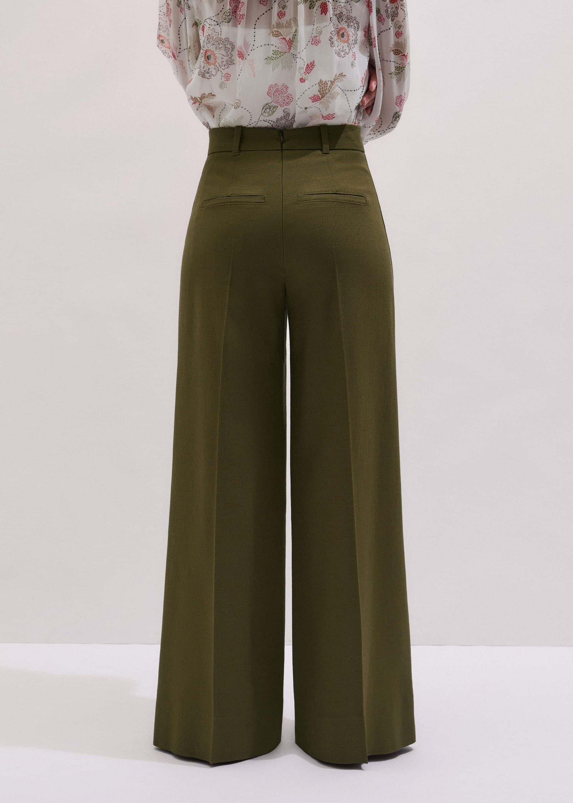 ME and EM Clothing Olive Green Forever Wide-Leg Pant
