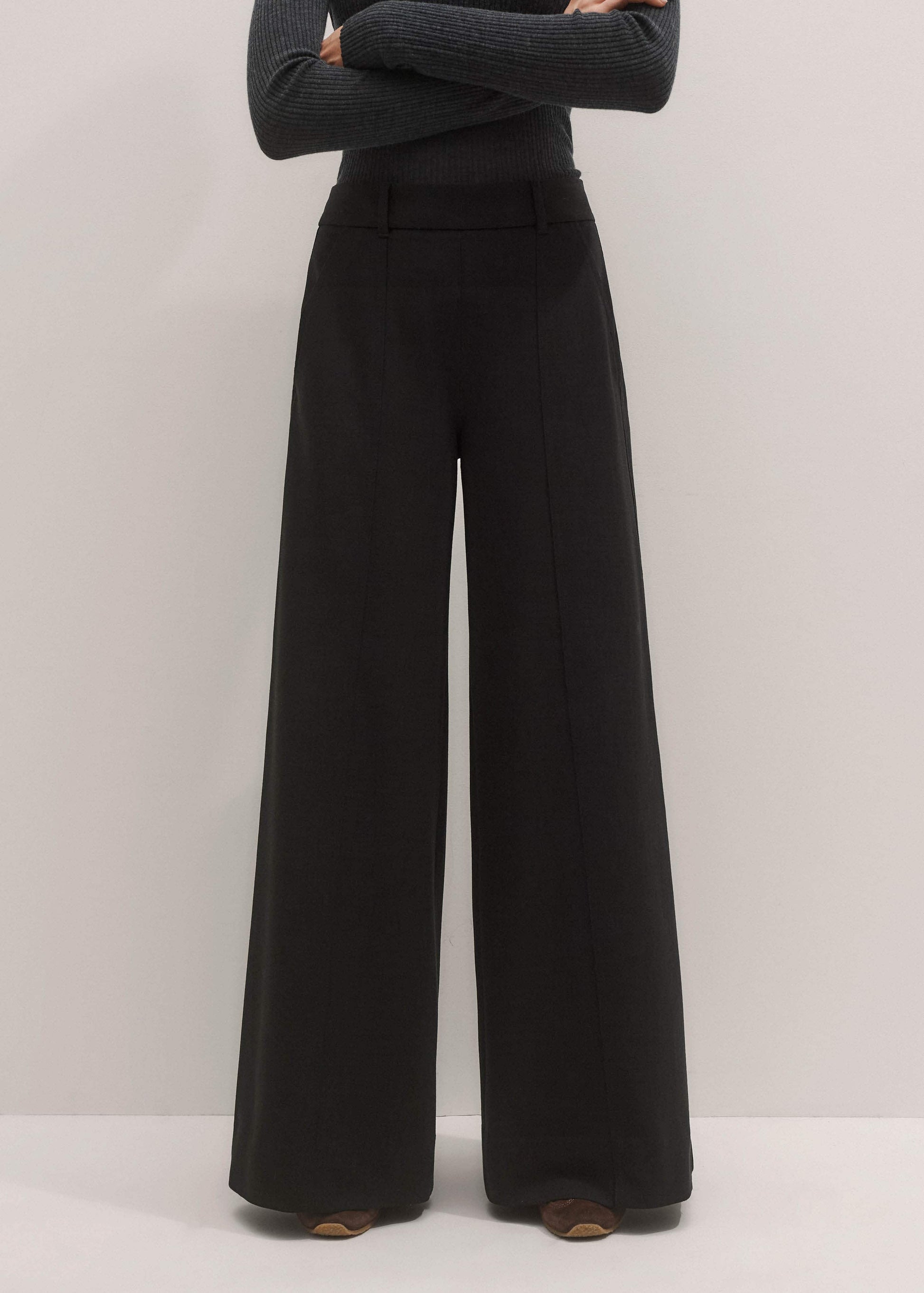 ME and EM Clothing Black Wide-Leg Pant