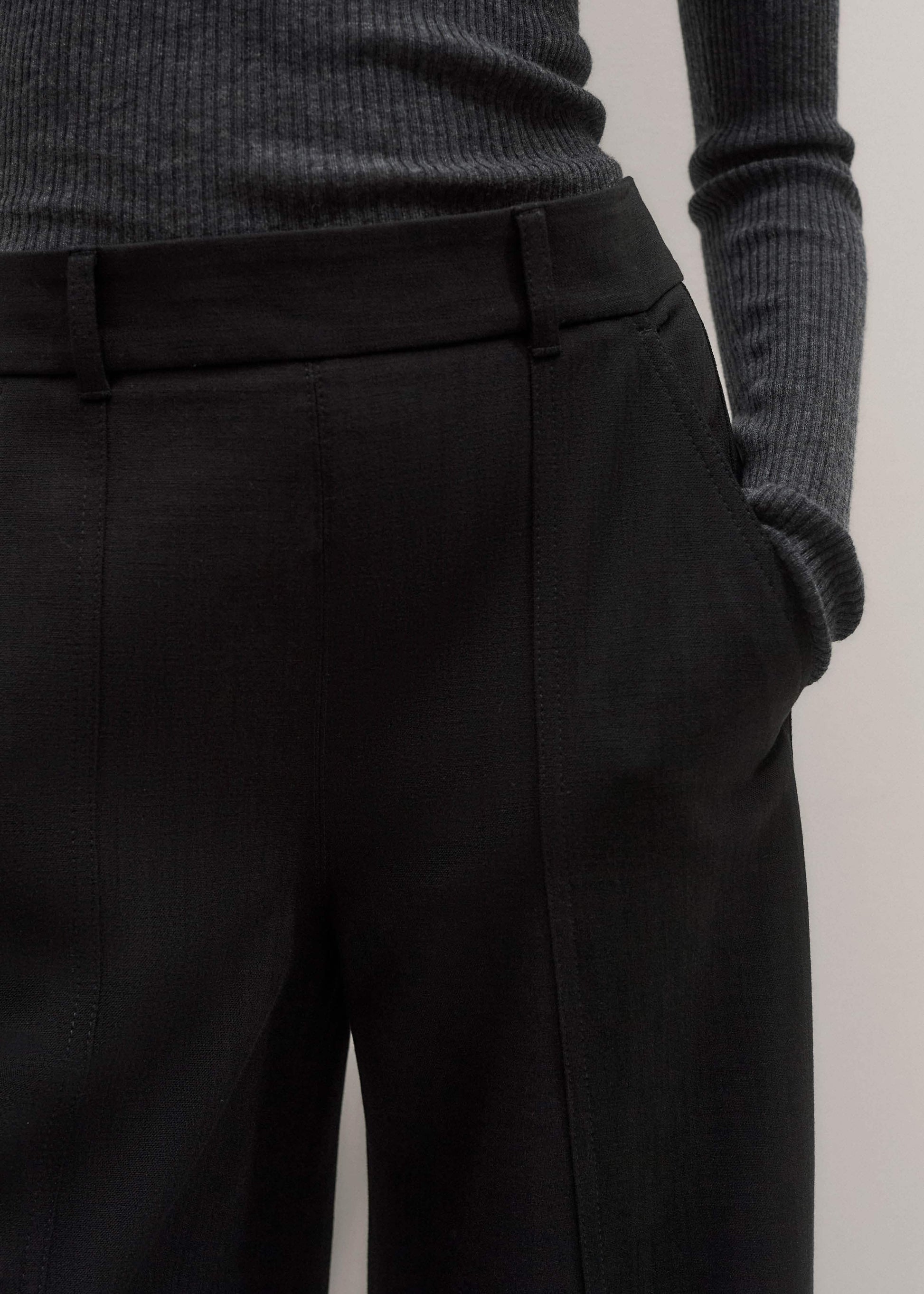 ME and EM Clothing Black Wide-Leg Pant
