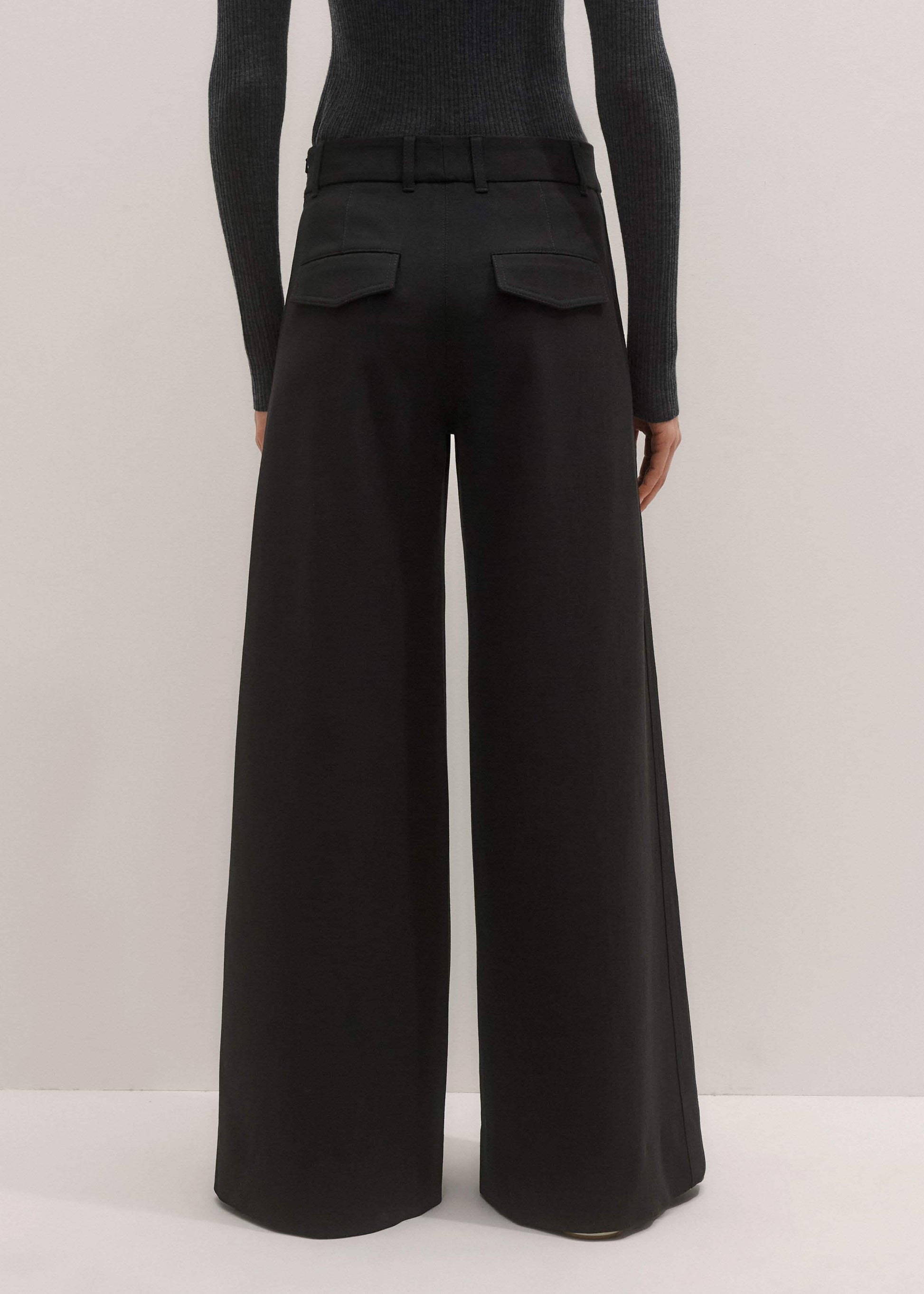 ME and EM Clothing Black Wide-Leg Pant