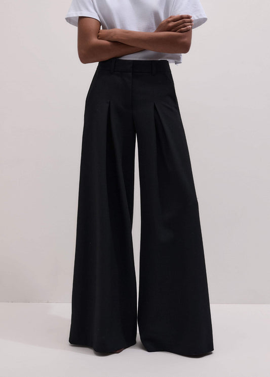 ME and EM Clothing Black Very Wide-Leg Pant