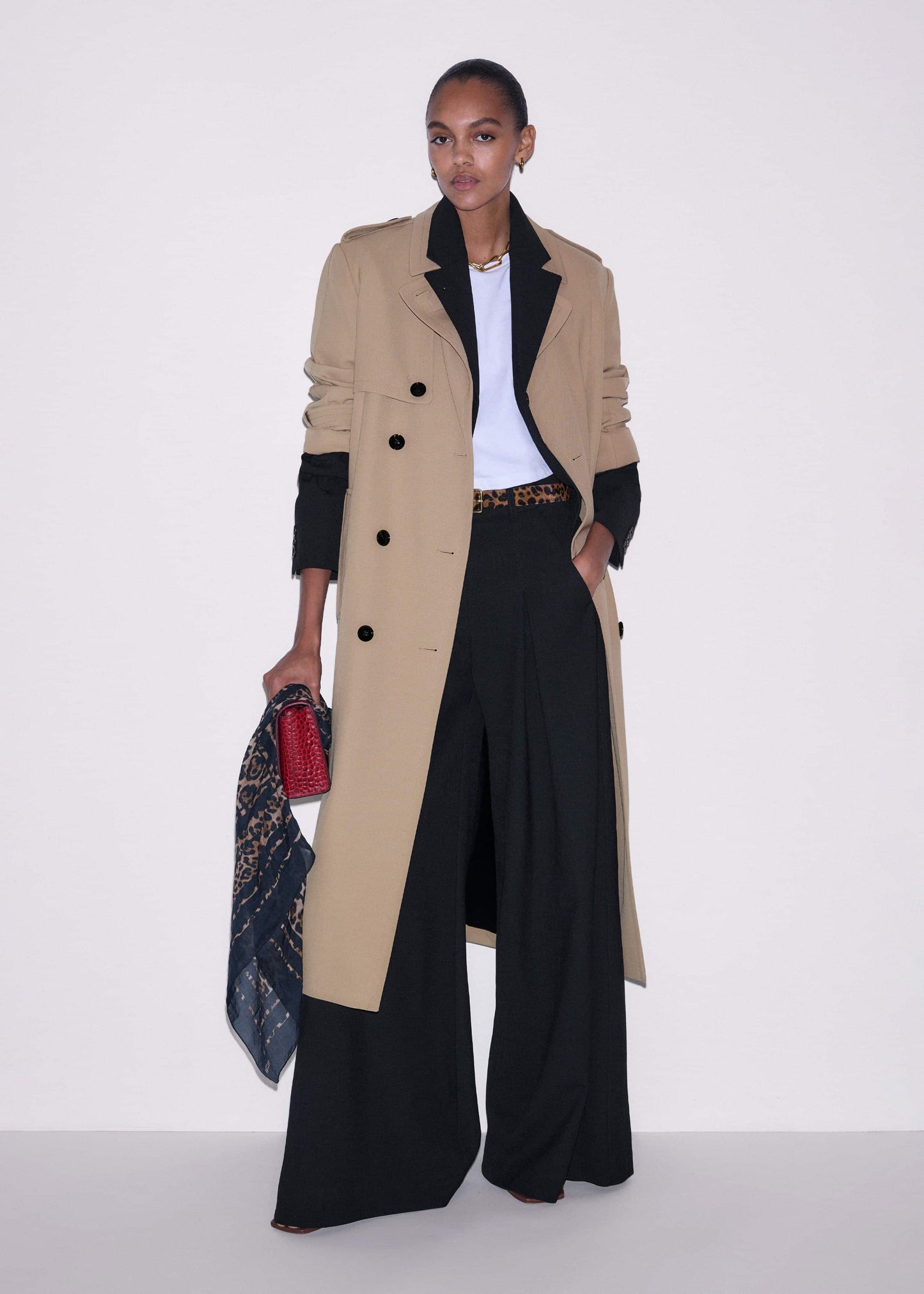 ME and EM Clothing Black Very Wide-Leg Pant