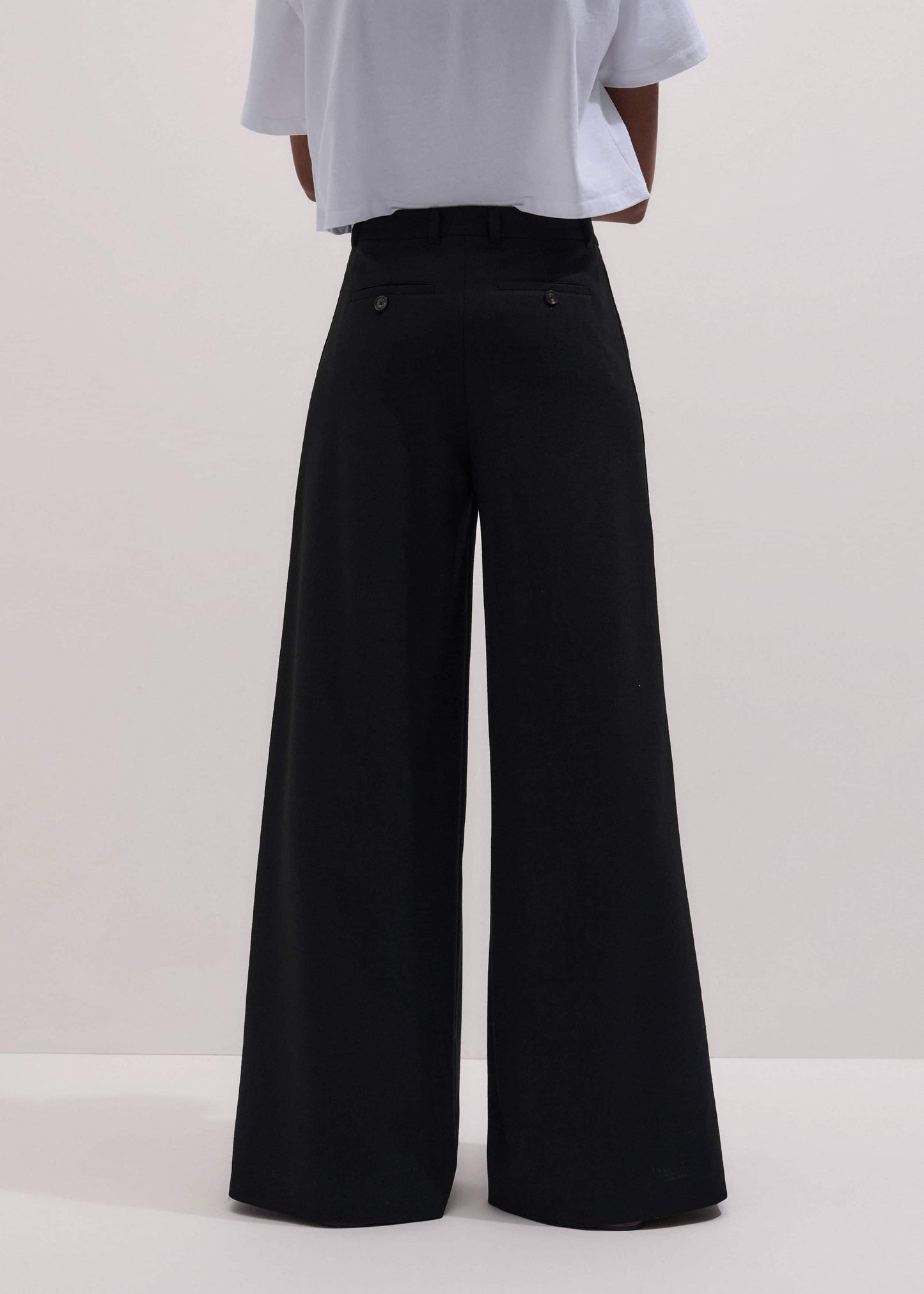 ME and EM Clothing Black Very Wide-Leg Pant