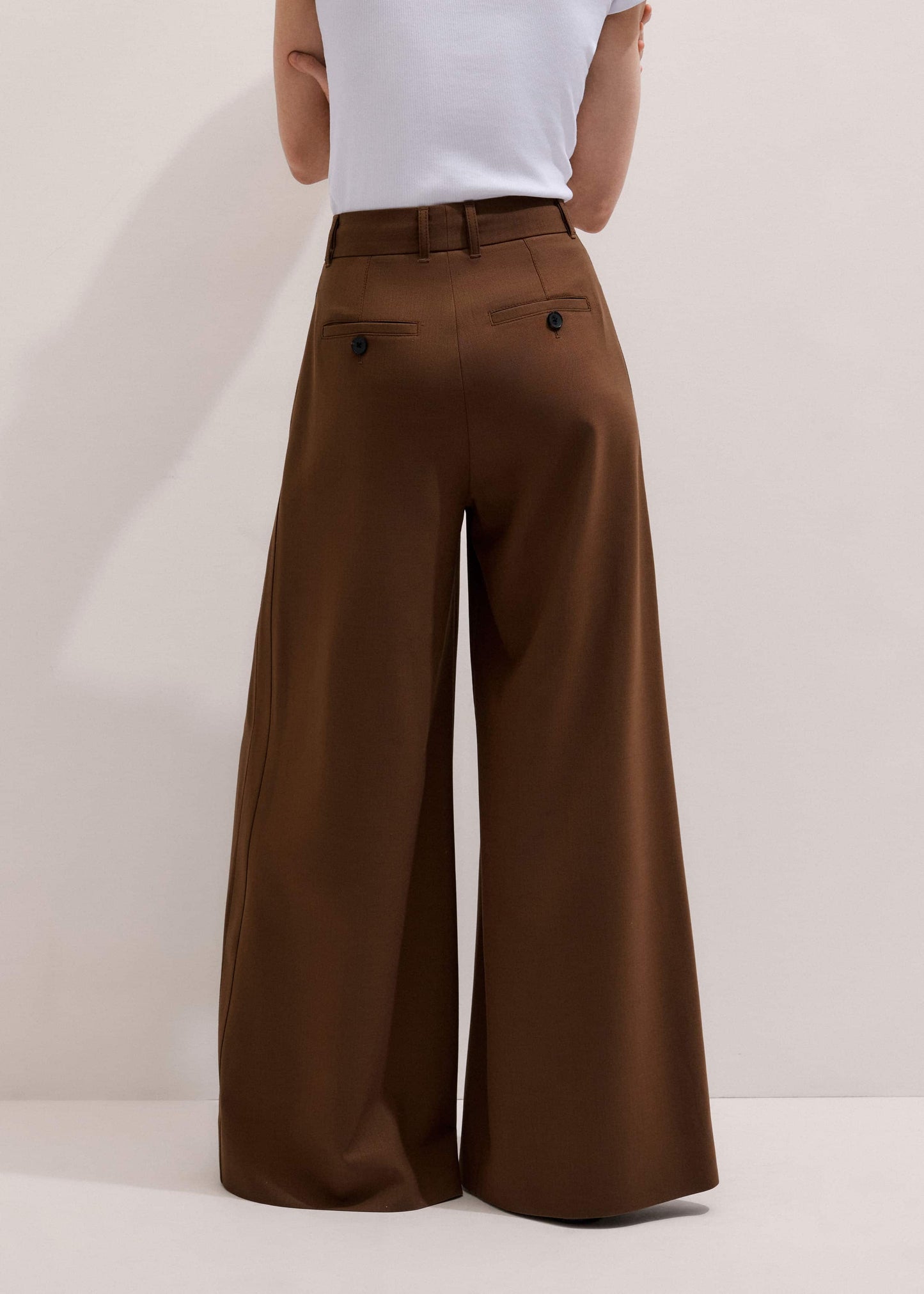 ME and EM Clothing Walnut Brown Ultimate Very Wide-Leg Pant
