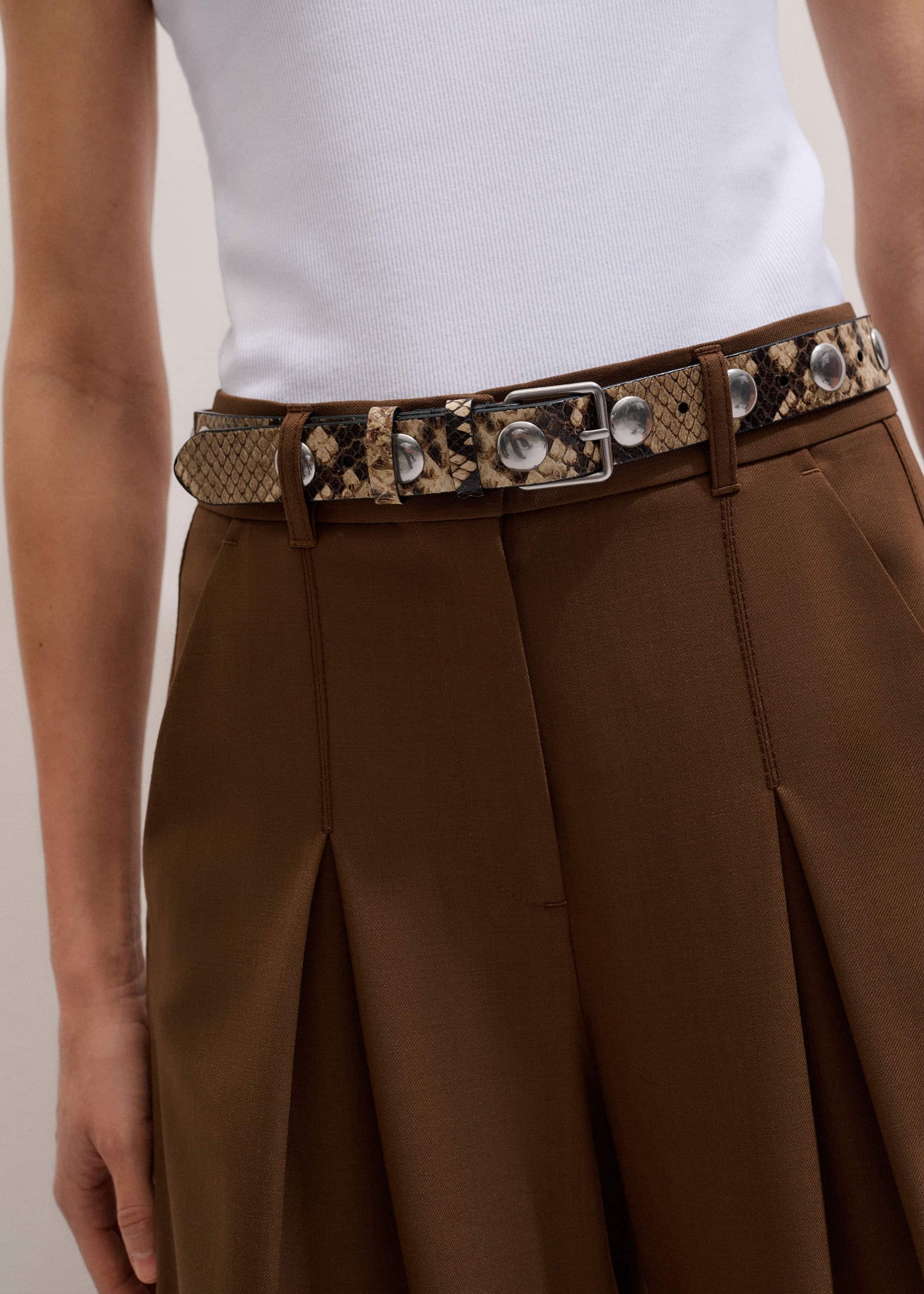 ME and EM Clothing Walnut Brown Ultimate Very Wide-Leg Pant