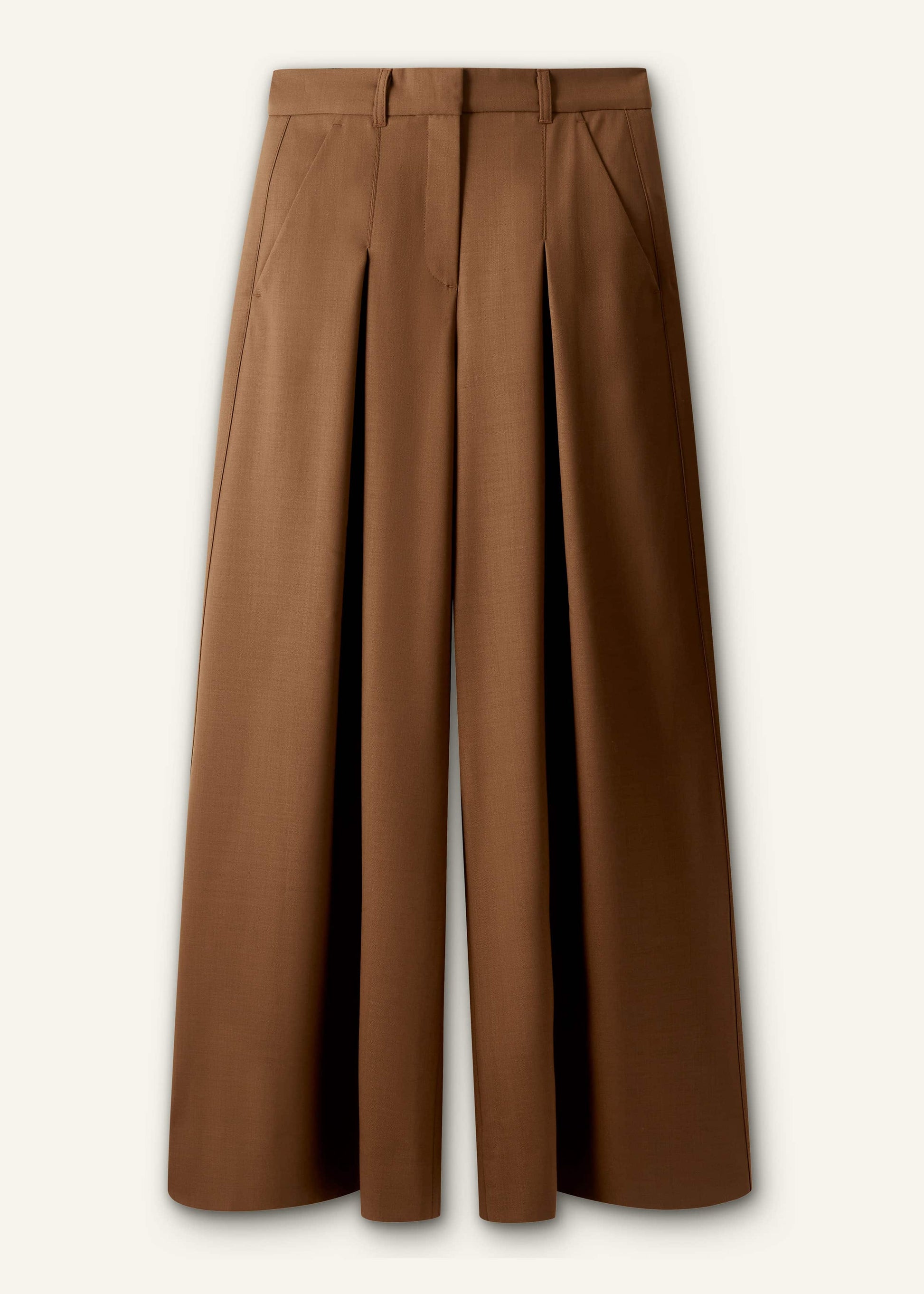 ME and EM Clothing Walnut Brown Ultimate Very Wide-Leg Pant