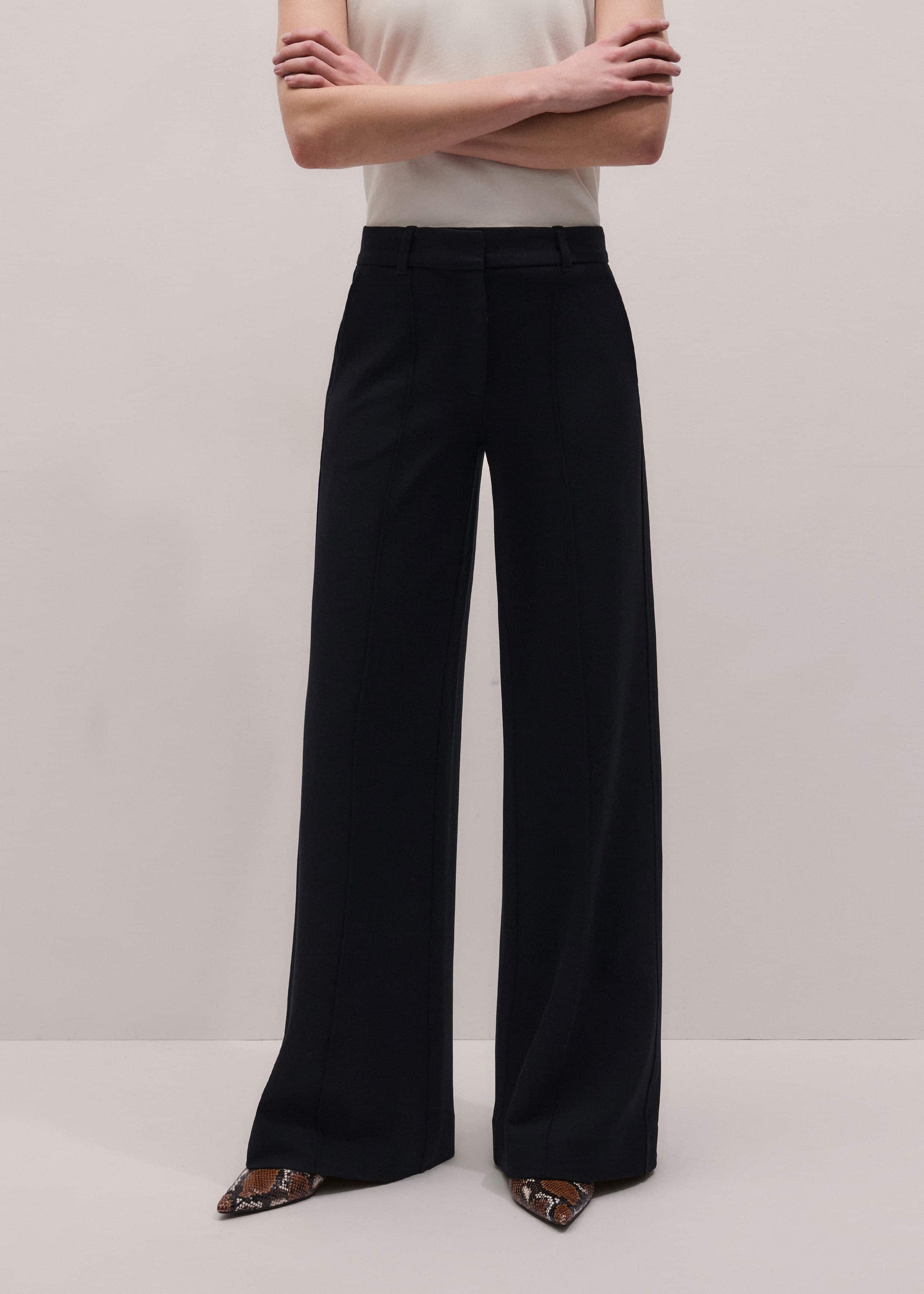 ME and EM Clothing Black Luxe Travel Tailoring Man Pant