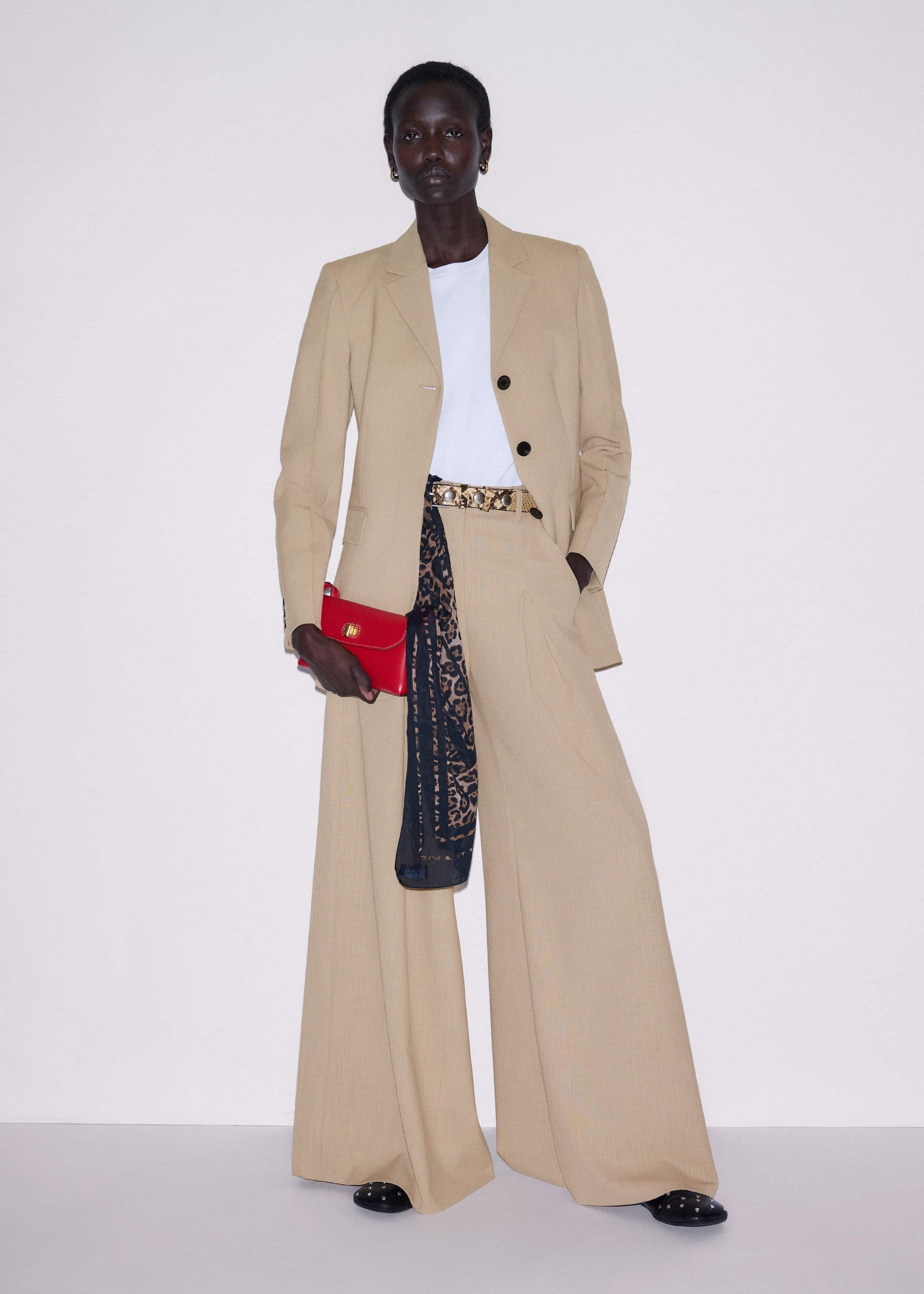 ME and EM Clothing Sand Very Wide-Leg Pant