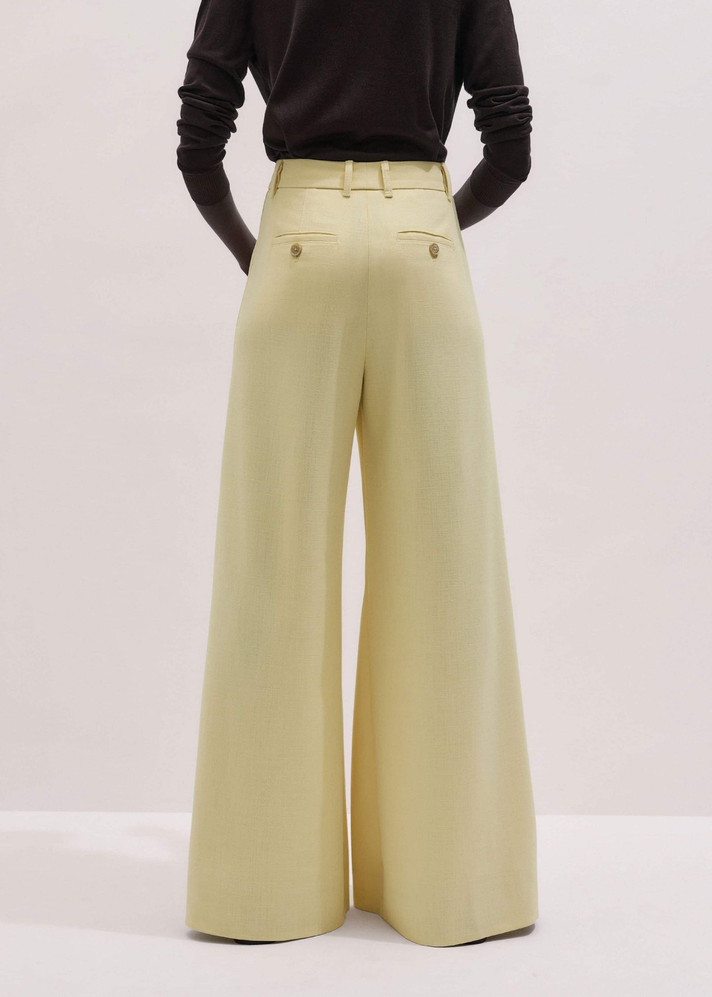 ME and EM Clothing Yellow Very Wide-Leg Pant