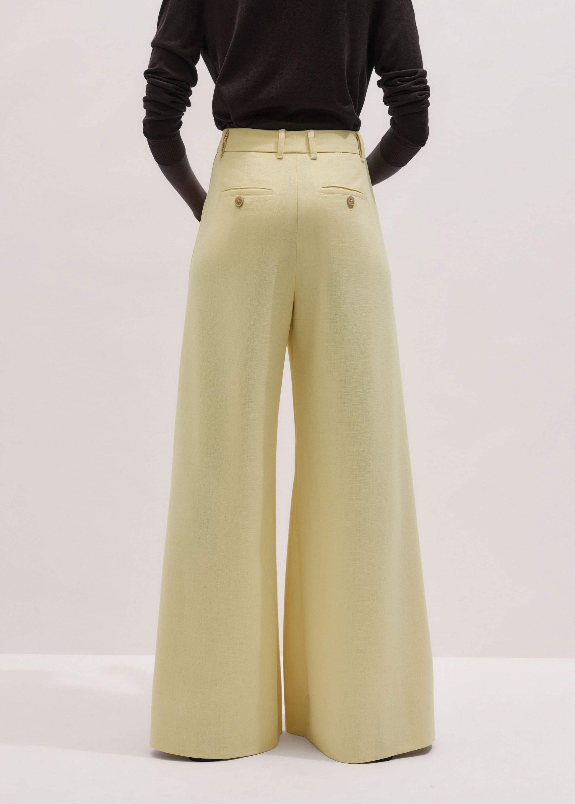 ME and EM Clothing Yellow Very Wide-Leg Pant