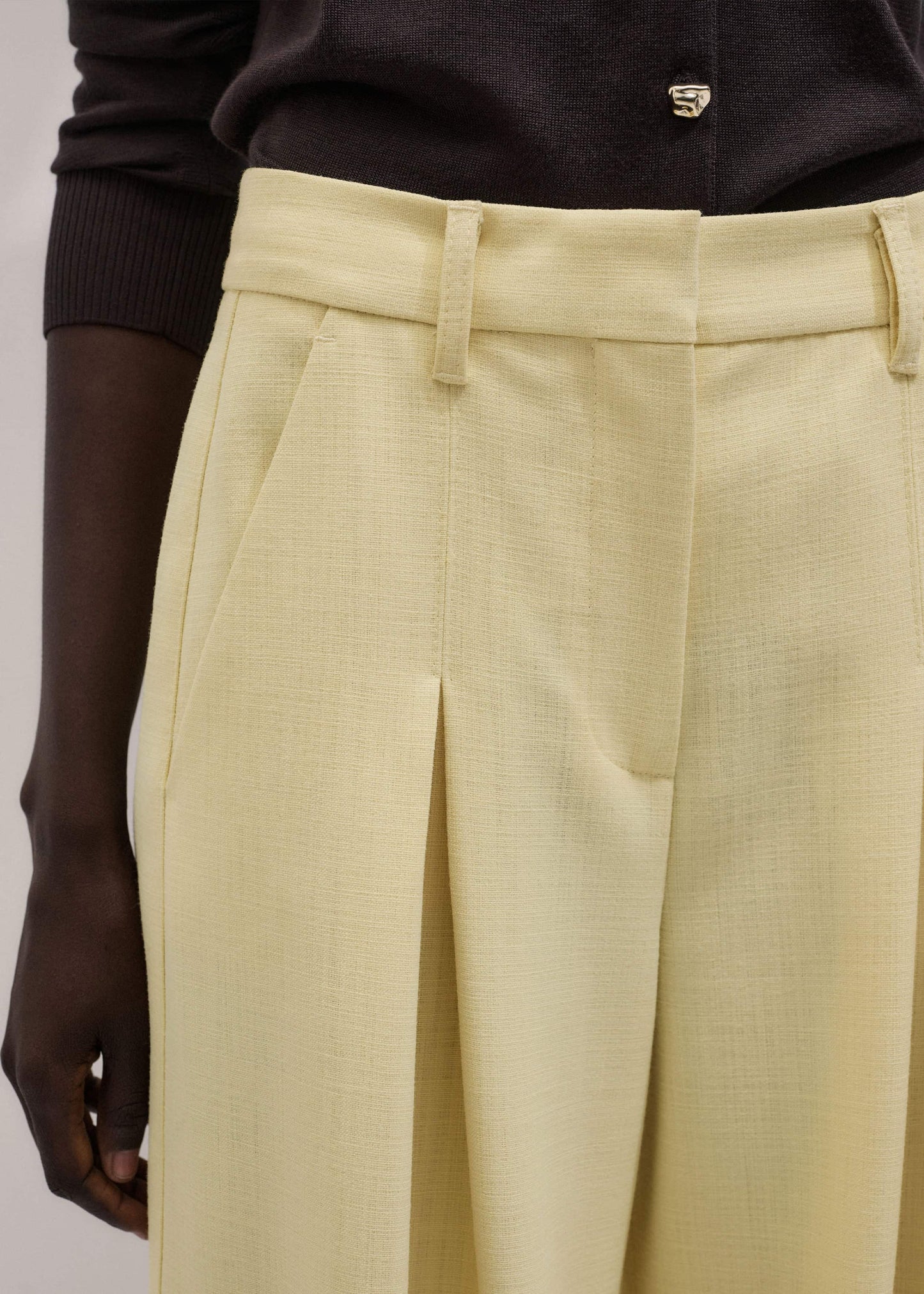 ME and EM Clothing Yellow Very Wide-Leg Pant